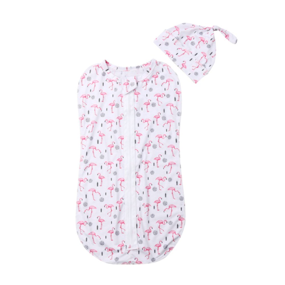 Newborn Baby Cotton Zipper Swaddle Bedding Blanket Wrap Sleeping Bag 0-6M Jkerther