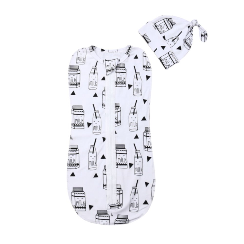 Newborn Baby Cotton Zipper Swaddle Bedding Blanket Wrap Sleeping Bag 0-6M Jkerther