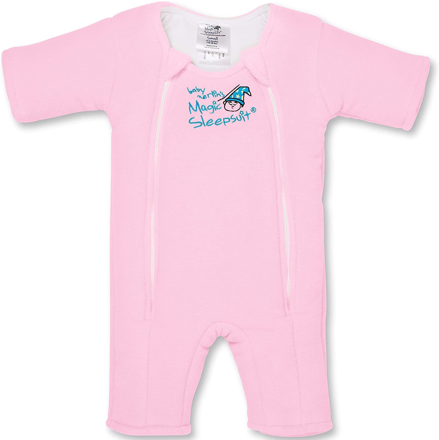 Baby Merlin's Magic Sleepsuit - Microfleece Baby Transition Swaddle - Baby Sleep Suit - Pink - 3-6 Months Baby Merlin's Magic Sleepsuit