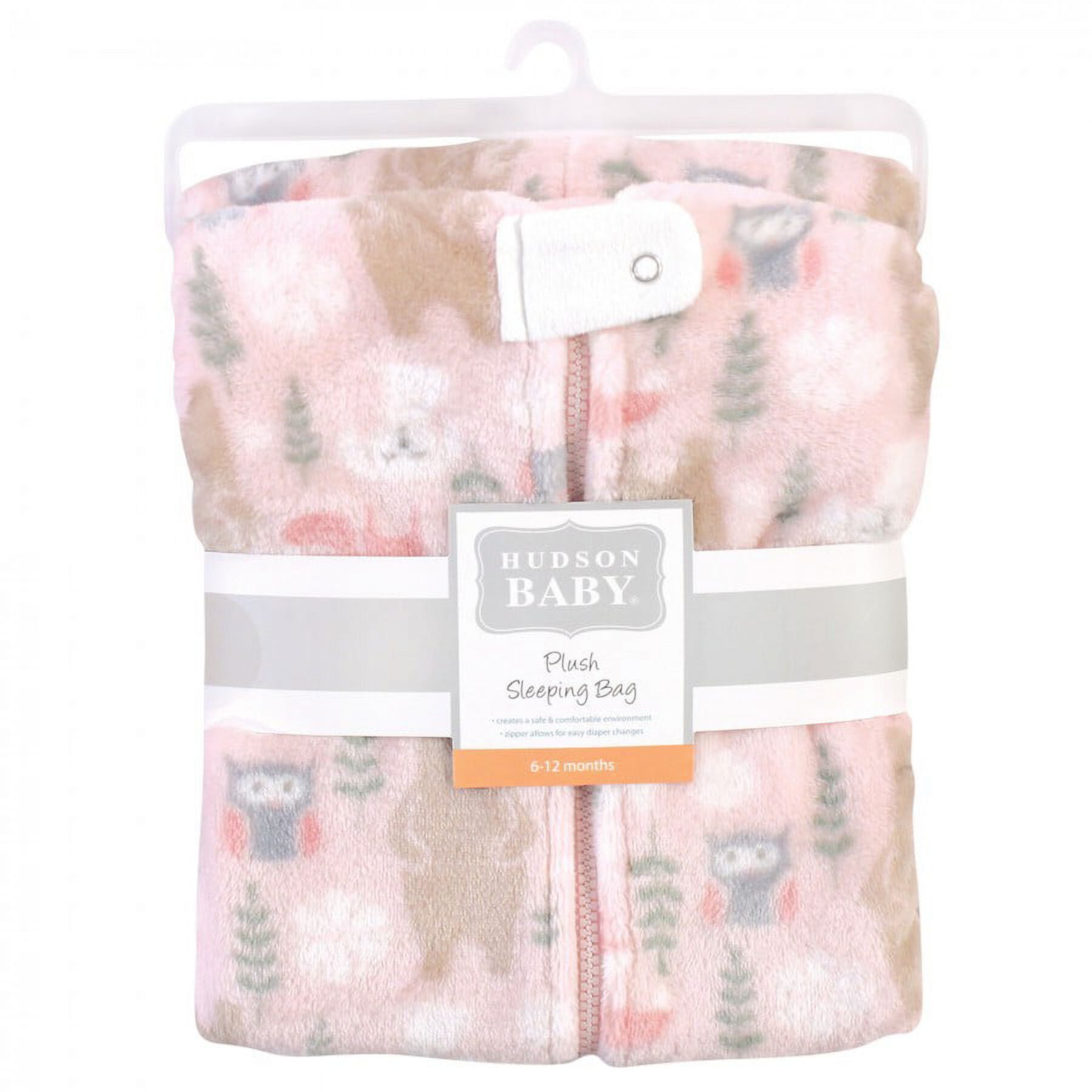 Hudson Baby Infant Girl Plush Sleeping Bag, Sack, Blanket, Girl Forest, 6-12 Months Hudson Baby