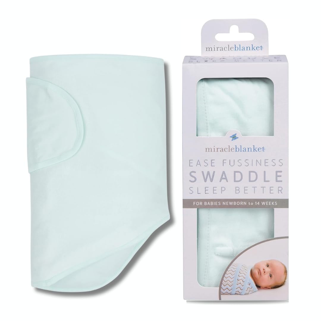 Miracle Blanket Swaddle Wrap - Boy, Girl, or Neutral Receiving Baby Blanket - Soft, Wearable Sleep Sack Essential for Newborns and Infants (Grey Stars) Miracle Blanket