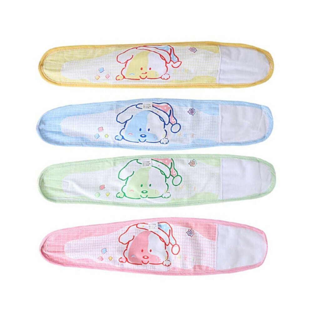 US 4Pc Baby Infant Umbilical Cord Belly Band Cartoon Cotton Soft Belly Protector Magik