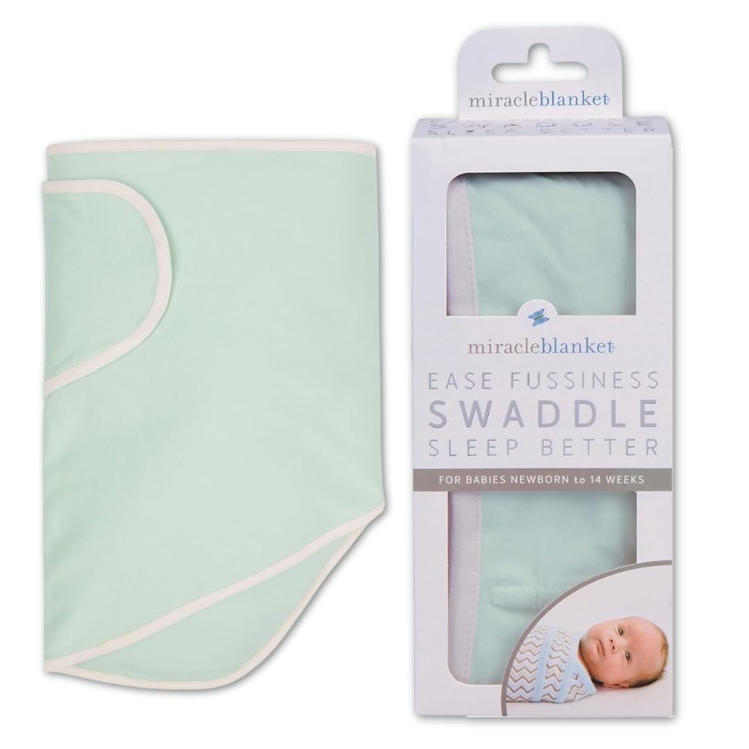 Miracle Blanket Swaddle Wrap - Boy, Girl, or Neutral Receiving Baby Blanket - Soft, Wearable Sleep Sack Essential for Newborns and Infants (Grey Stars) Miracle Blanket