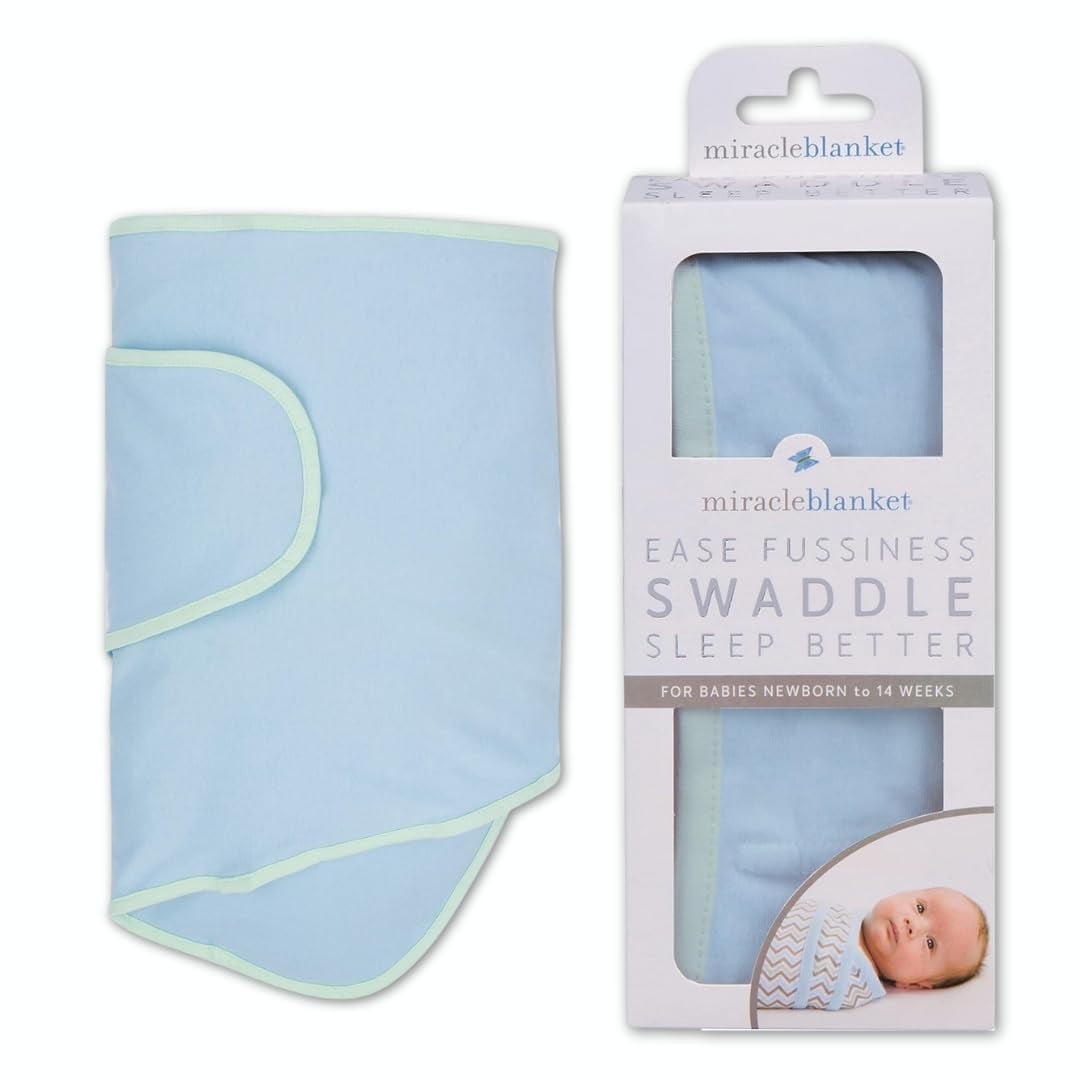 Miracle Blanket Swaddle Wrap - Boy, Girl, or Neutral Receiving Baby Blanket - Soft, Wearable Sleep Sack Essential for Newborns and Infants (Grey Stars) Miracle Blanket