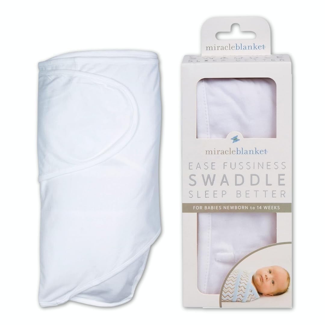 Miracle Blanket Swaddle Wrap - Boy, Girl, or Neutral Receiving Baby Blanket - Soft, Wearable Sleep Sack Essential for Newborns and Infants (Grey Stars) Miracle Blanket