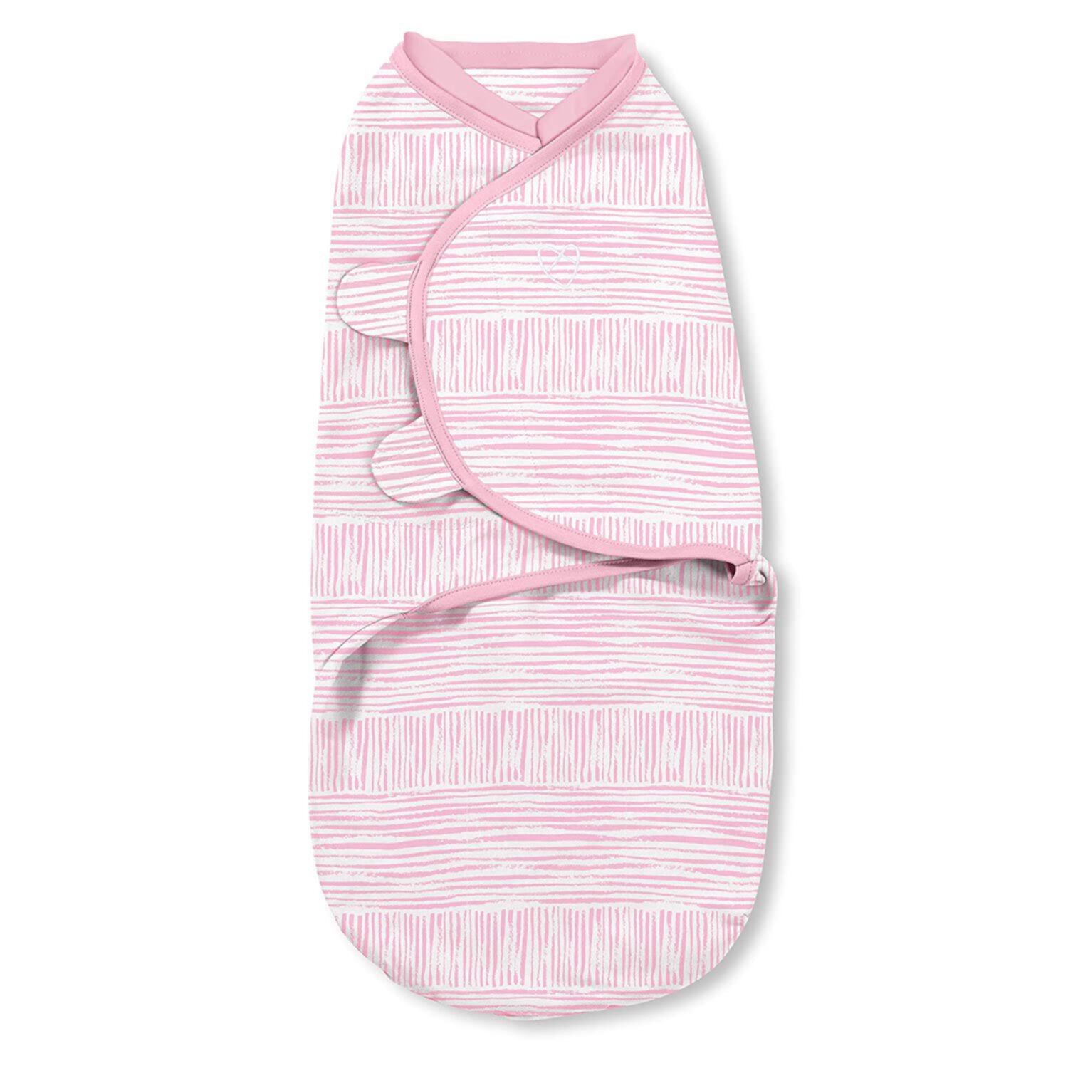 SwaddleMe Natural Position 2-in-1 Swaddle with Easy Change Zipper  Size Small/Medium, 0-3 Months, 1-Pack (Sugar Stripes ) SwaddleMe