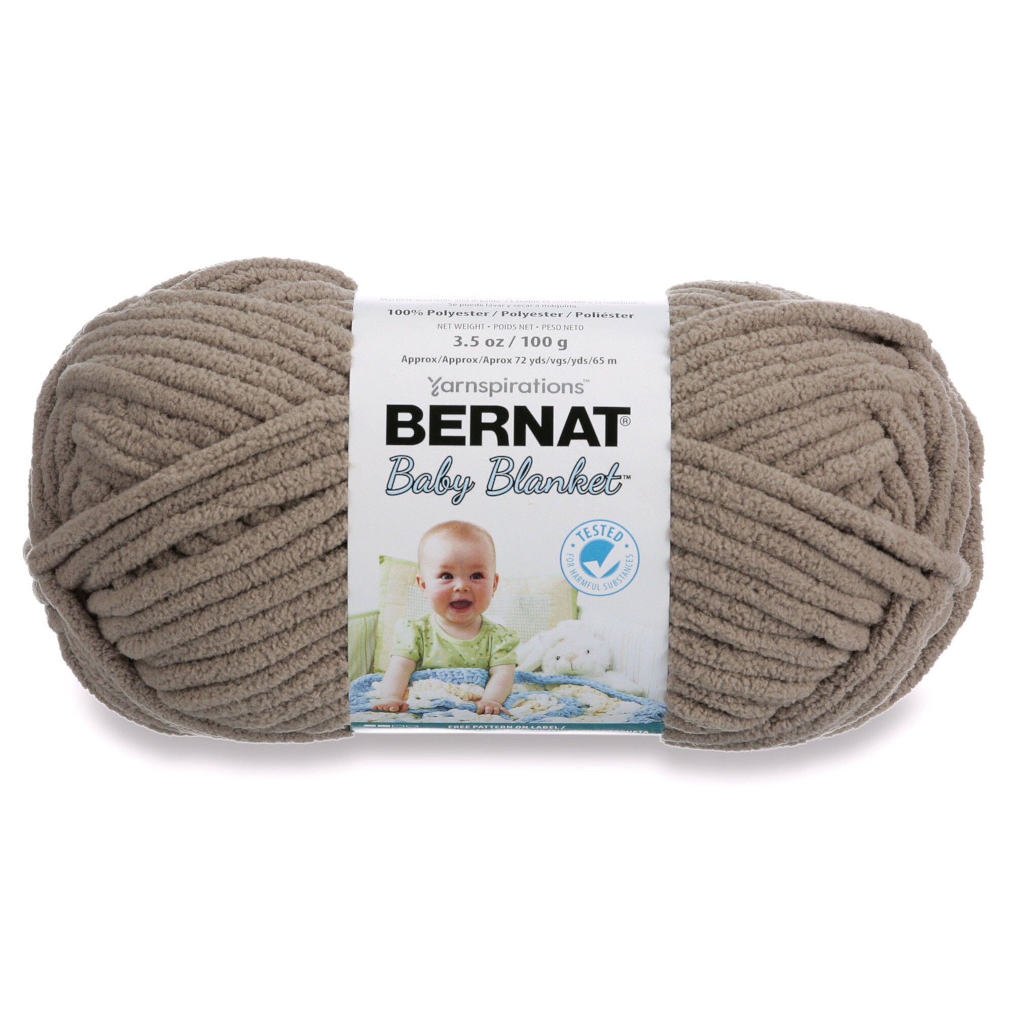 Bernat Súper Voluminoso 100% Poliéster Blanco Yarn, 72 yd Bernat