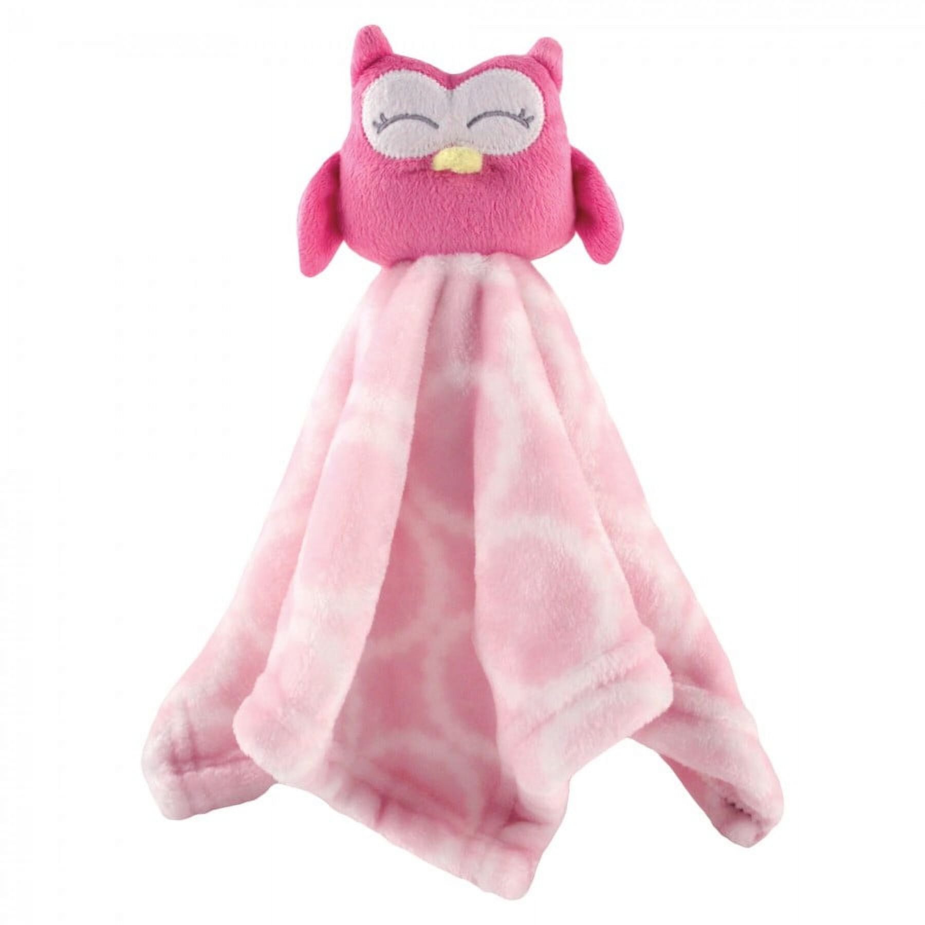 Hudson Baby Unisex Baby Animal Face Security Blanket, Pink Owl, One Size Hudson Baby