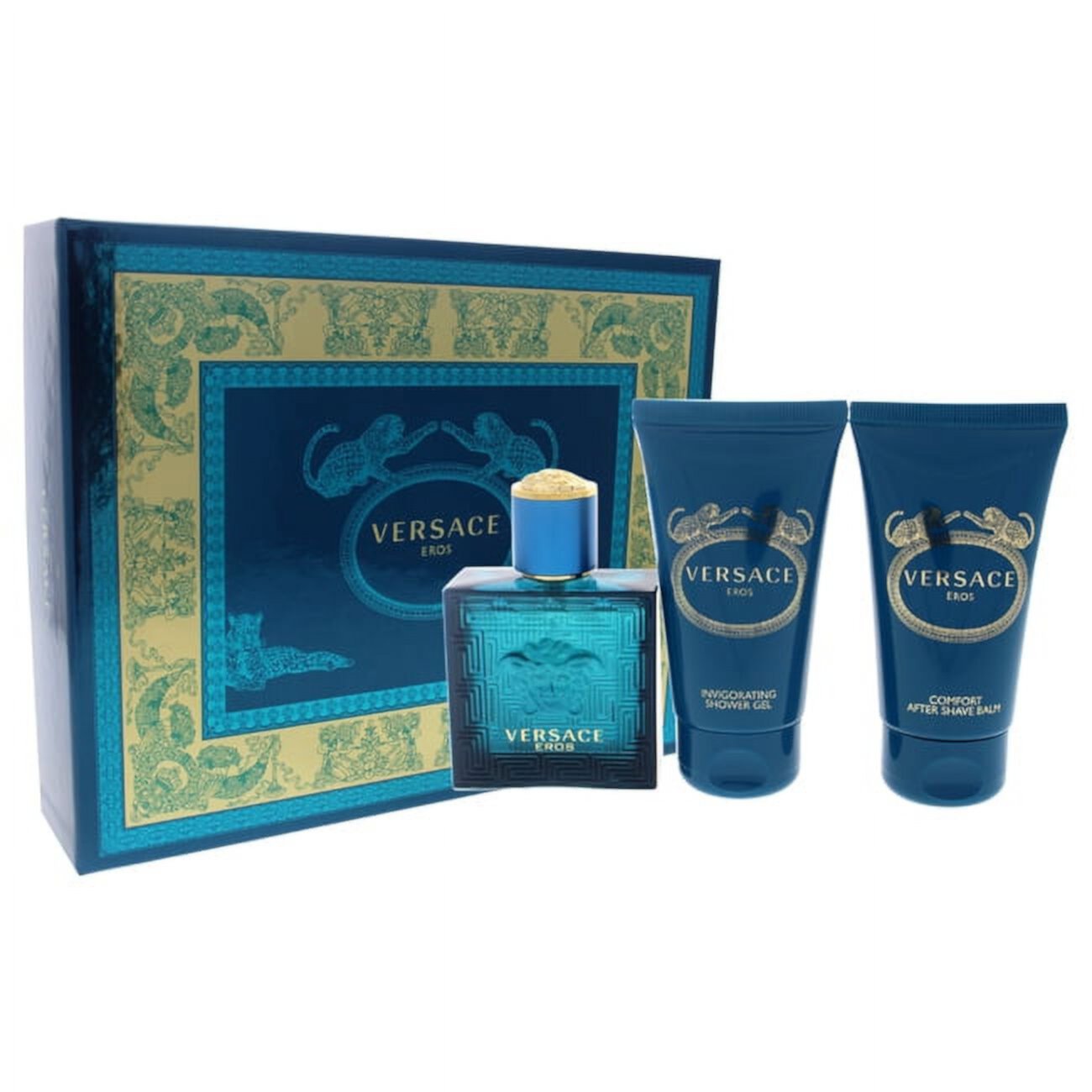 Versace Eros Cologne Gift Set for Men, 3 Pieces Versace