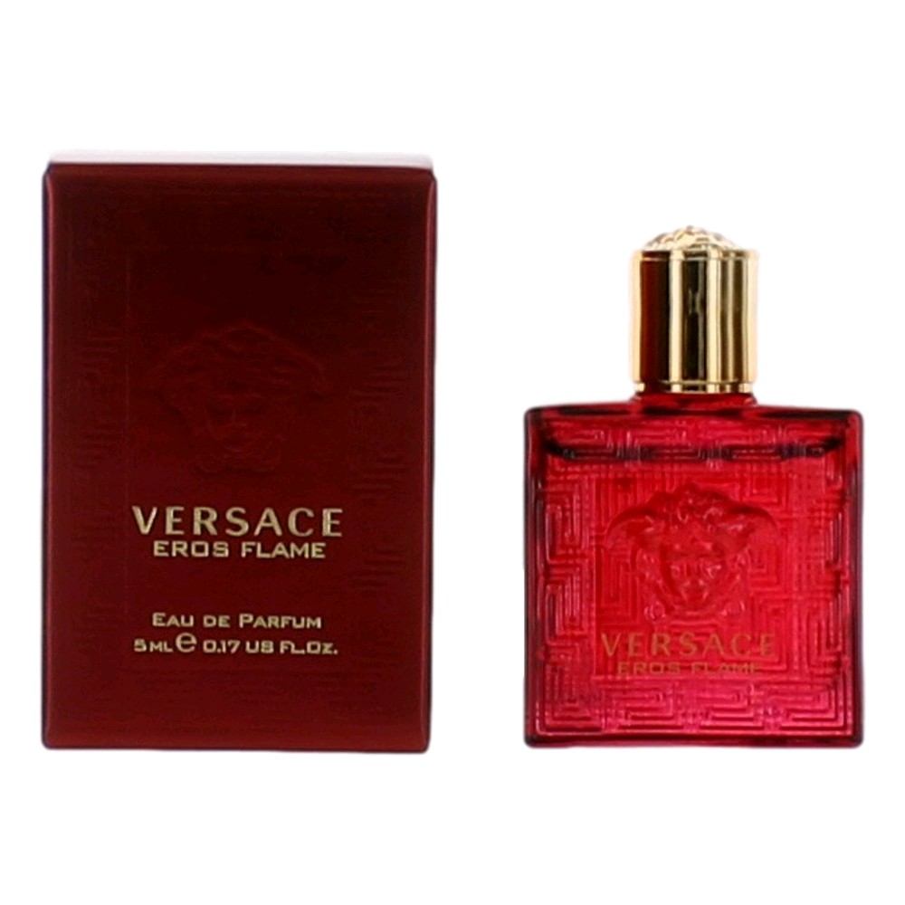 Eros Flame by Versace, 0.17 oz Mini EDP Splash for Men Versace