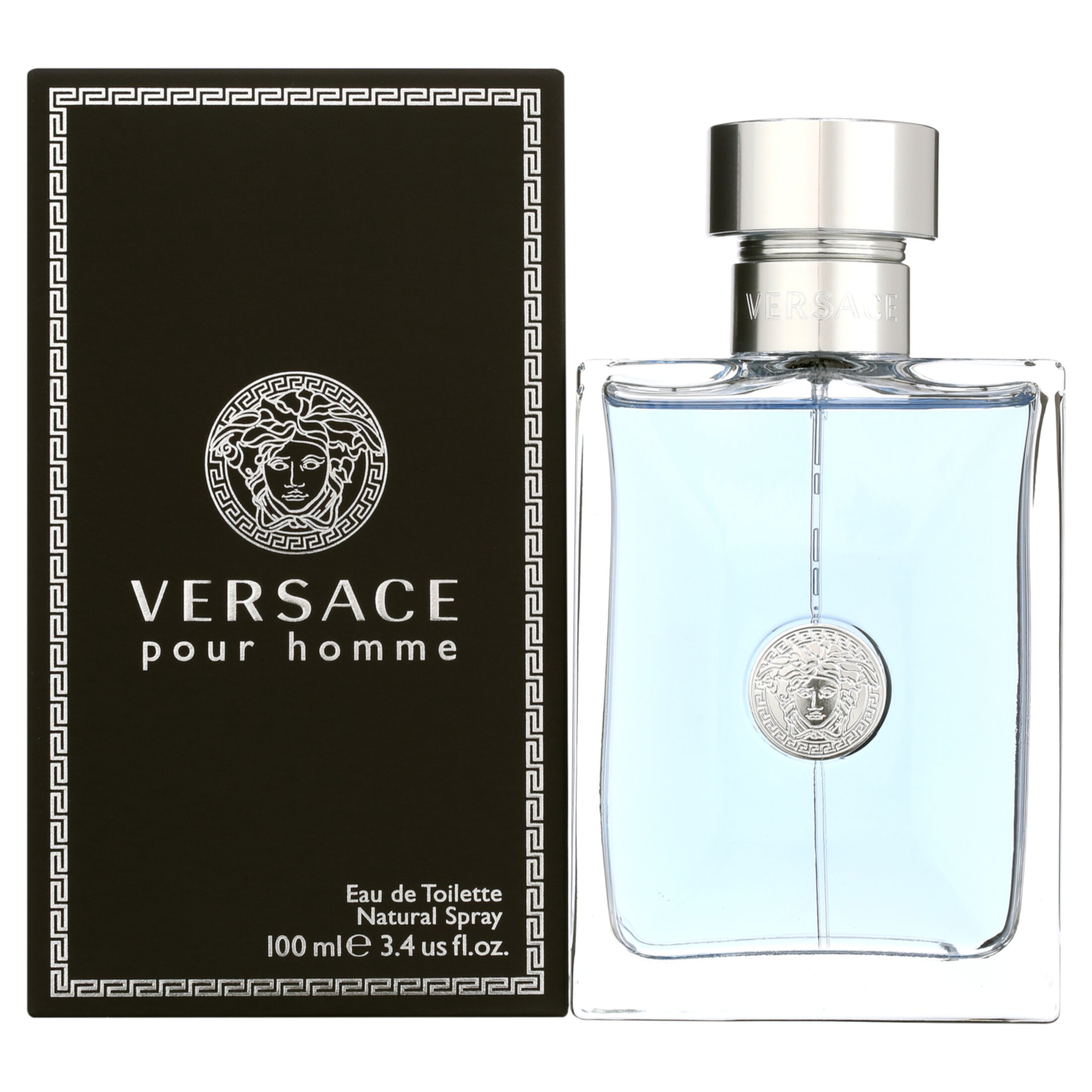 Versace Pour Homme Eau de Toilette ,Cologne Spray for Men 3.4 oz, full size Versace