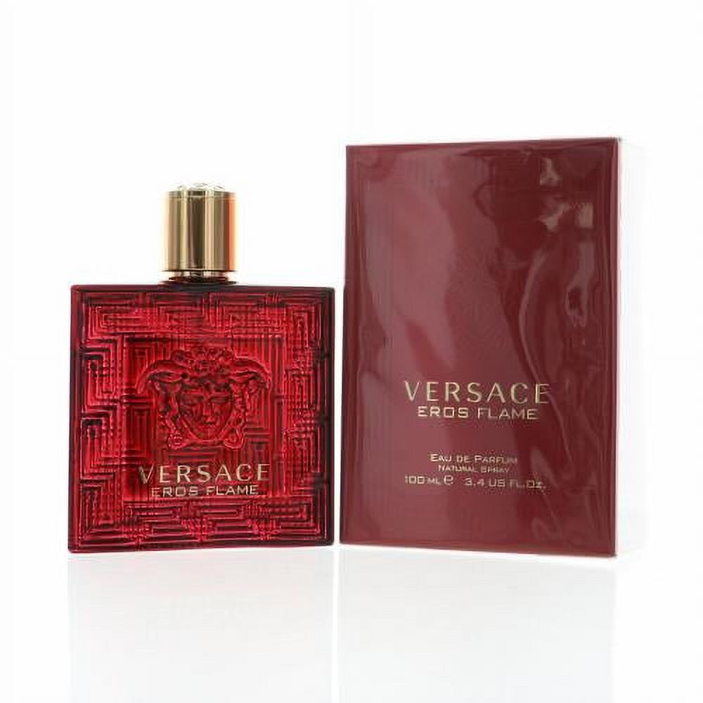 Versace Eros Flame Eau De Parfum Spray, Cologne for Men, 3.4 Fluid Ounce, 1 Pack Versace