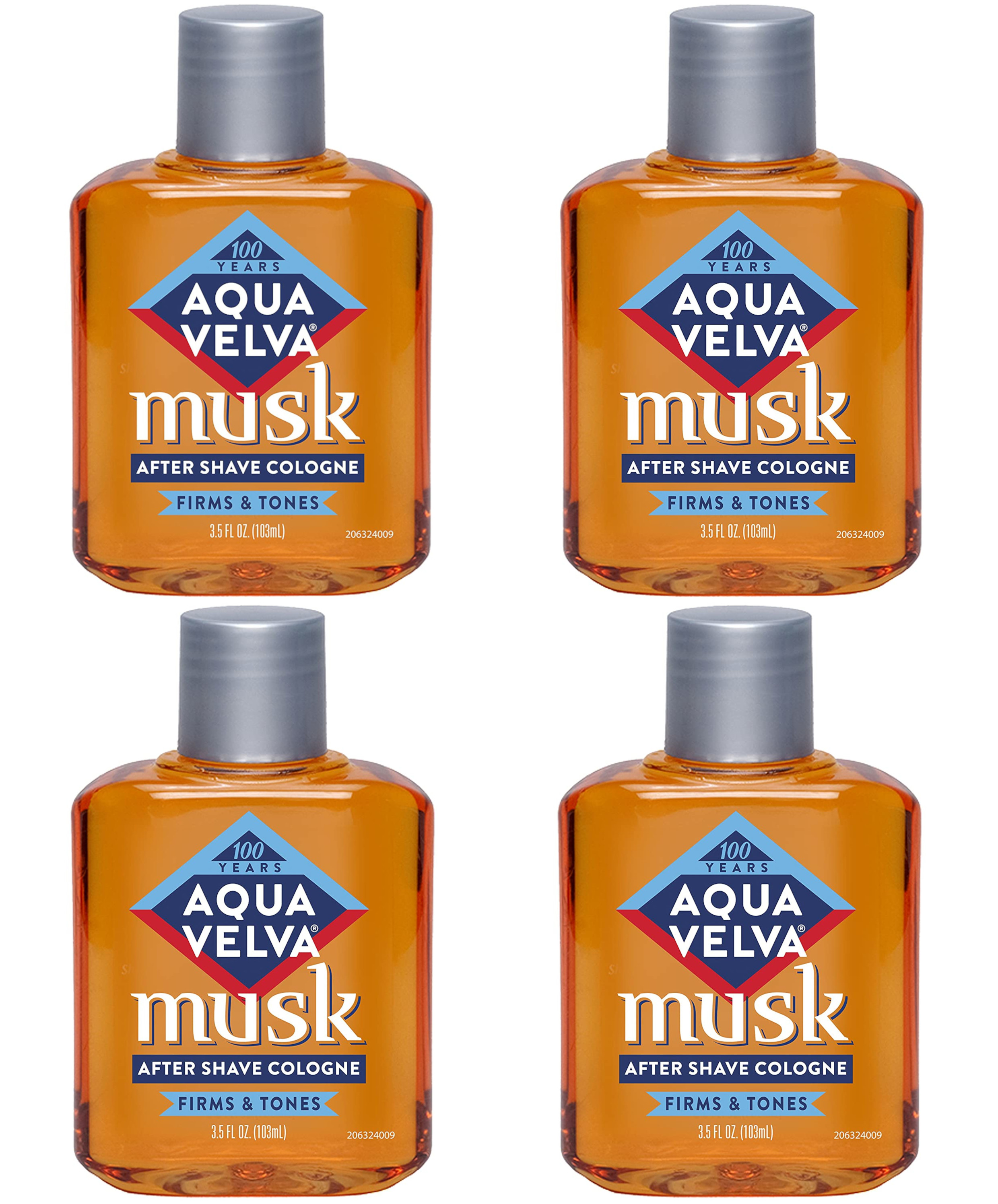 4 Pack - Aqua Velva Musk After Shave Cologne 3.50 oz (Унции) Aqua Velva