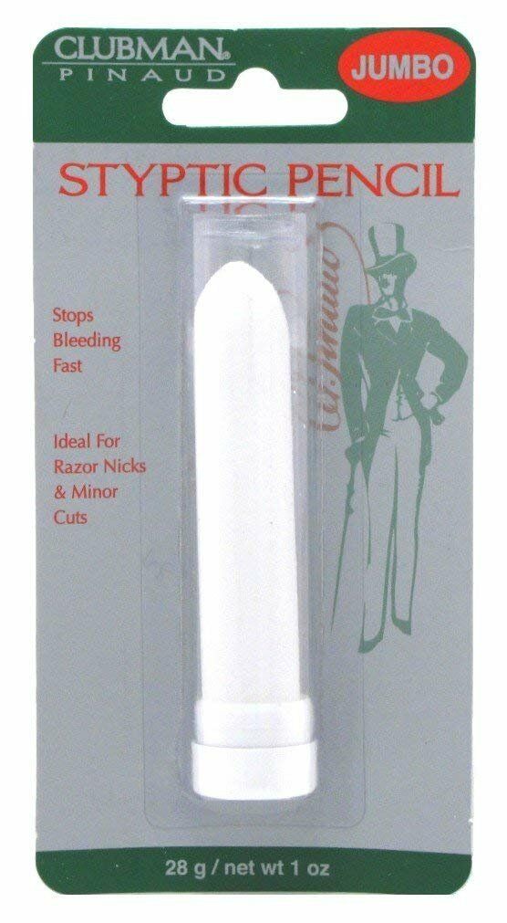 Clubman Styptic Shave Razor Nicks & Minor Cuts Pencil, Jumbo, 1oz, 3-Pack Clubman