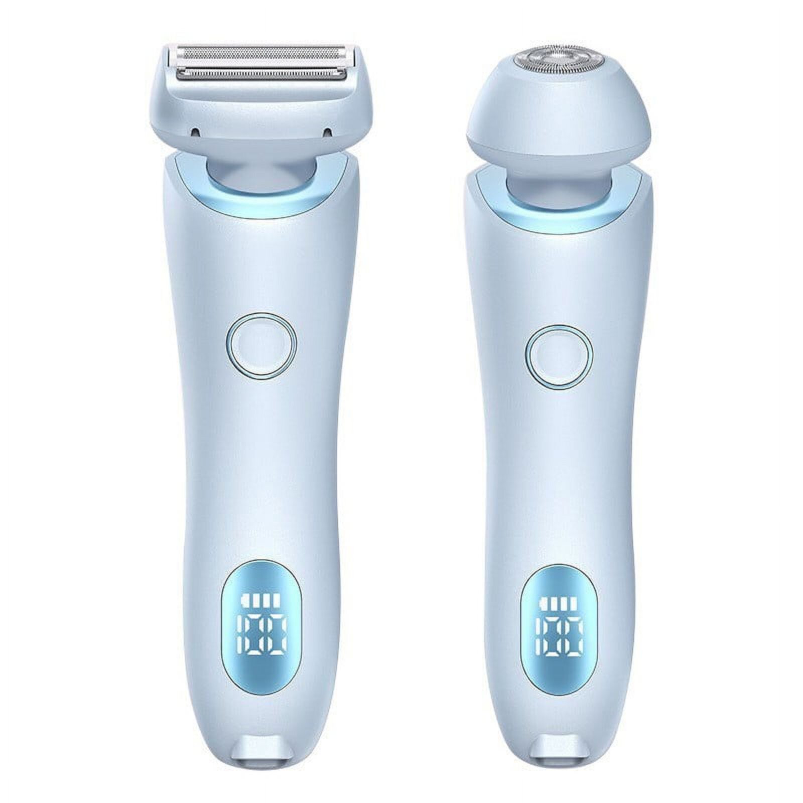 Electric Shaver Razors for Women 2-in-1 Electric Razor for Womens Legs Underarm Face Hairs,Wet Dry Use Rechargeable Bikini Trimmer Hair Removal with Detachable Head,Painless IPX7 Waterproof Blue FSTDelivery