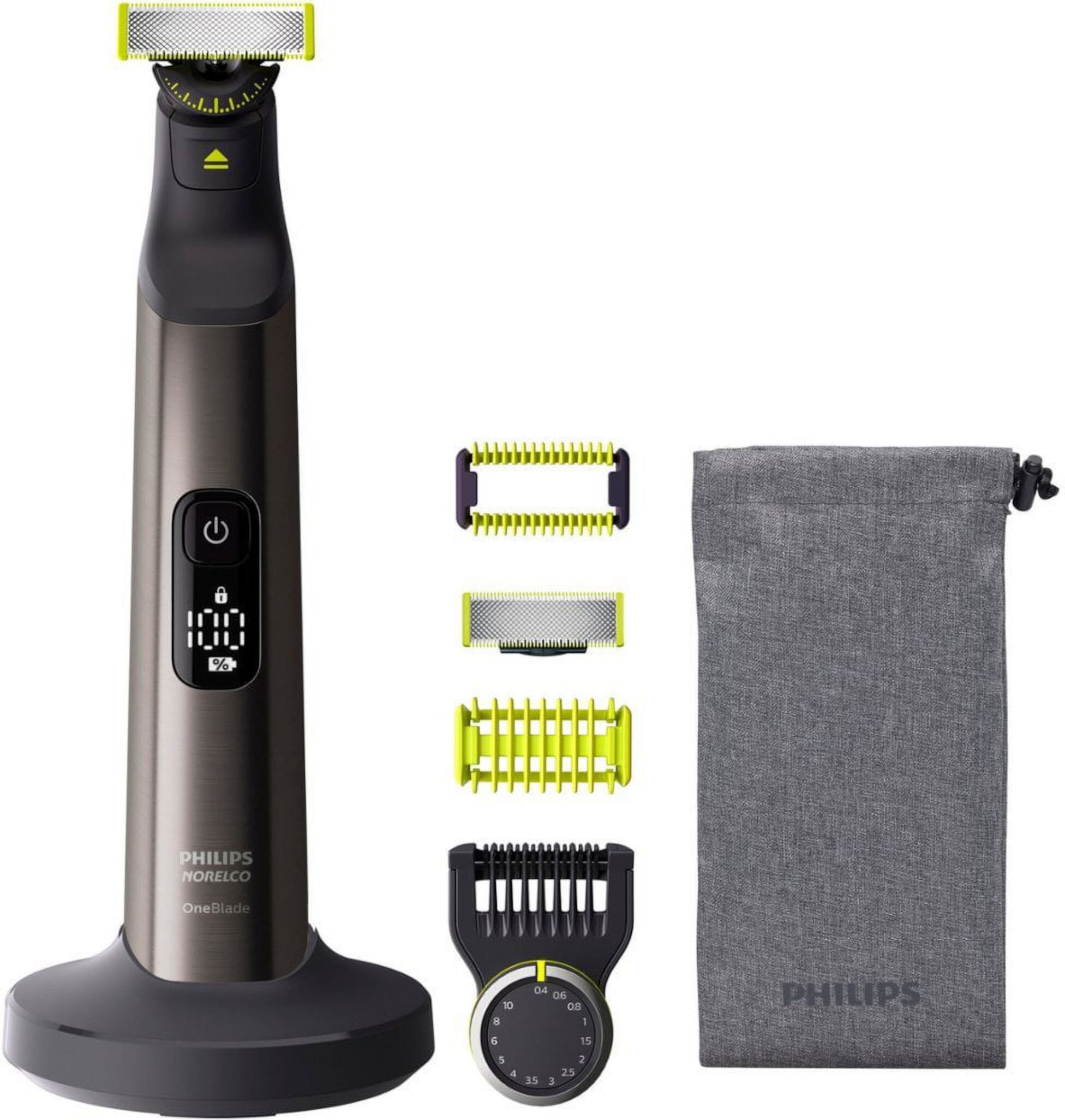 Philips Norelco - OneBlade 360, Pro Face & Body, Hybrid Electric Trimmer and Shaver, QP6551/70 - Chrome Philips