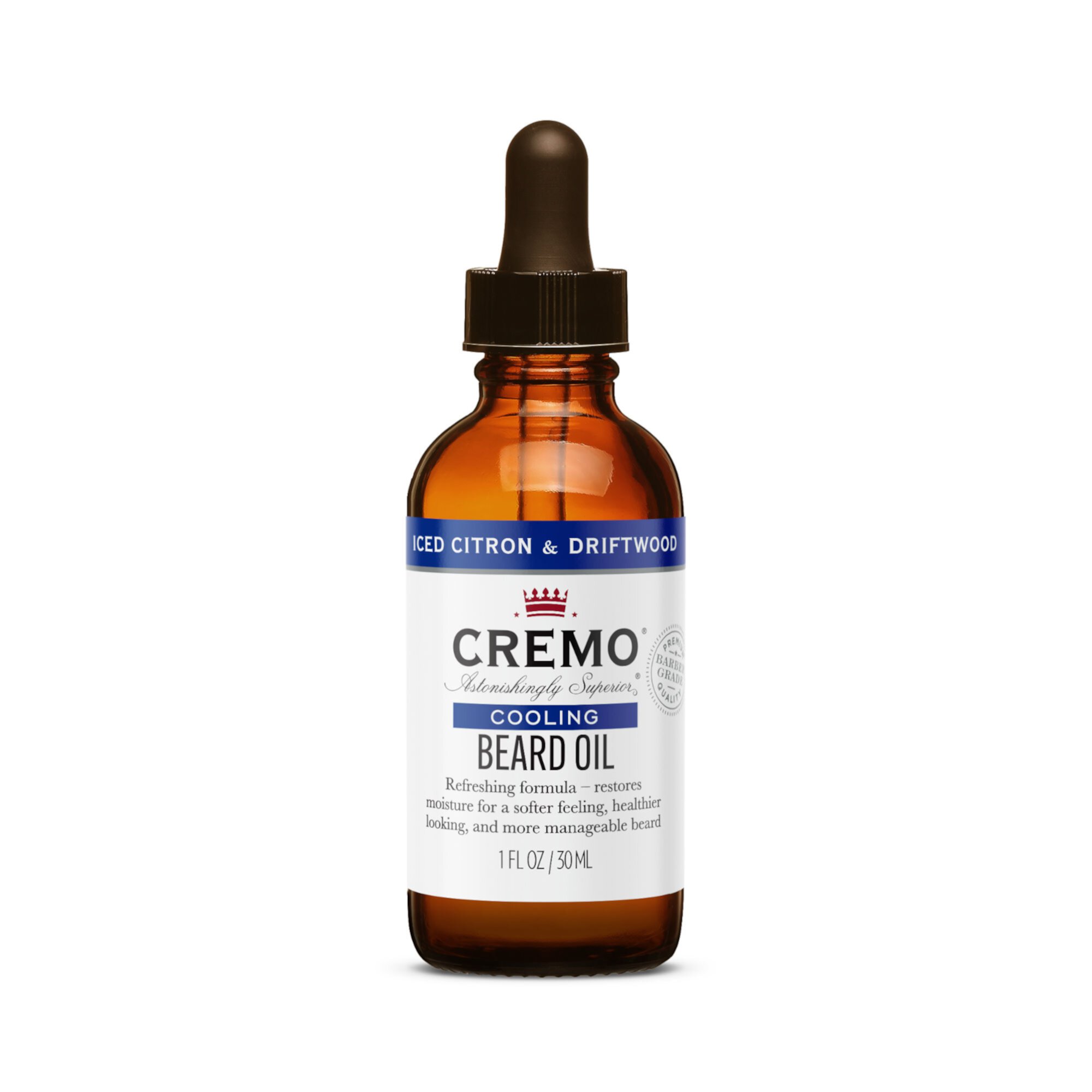 Cremo Beard Oil, Cooling, Unscented, All Hair Types, 1 oz (Унции) Cremo