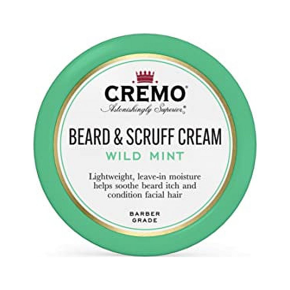 Cremo Beard & Scruff .. Cream (Крем), Wild Mint, 4 .. oz (Унции) - Soothe Beard .. Itch, Condition and Offer .. Light-Hold Styling for Stubble .. and Scruff (Product Packaging .. May Vary) Cremo