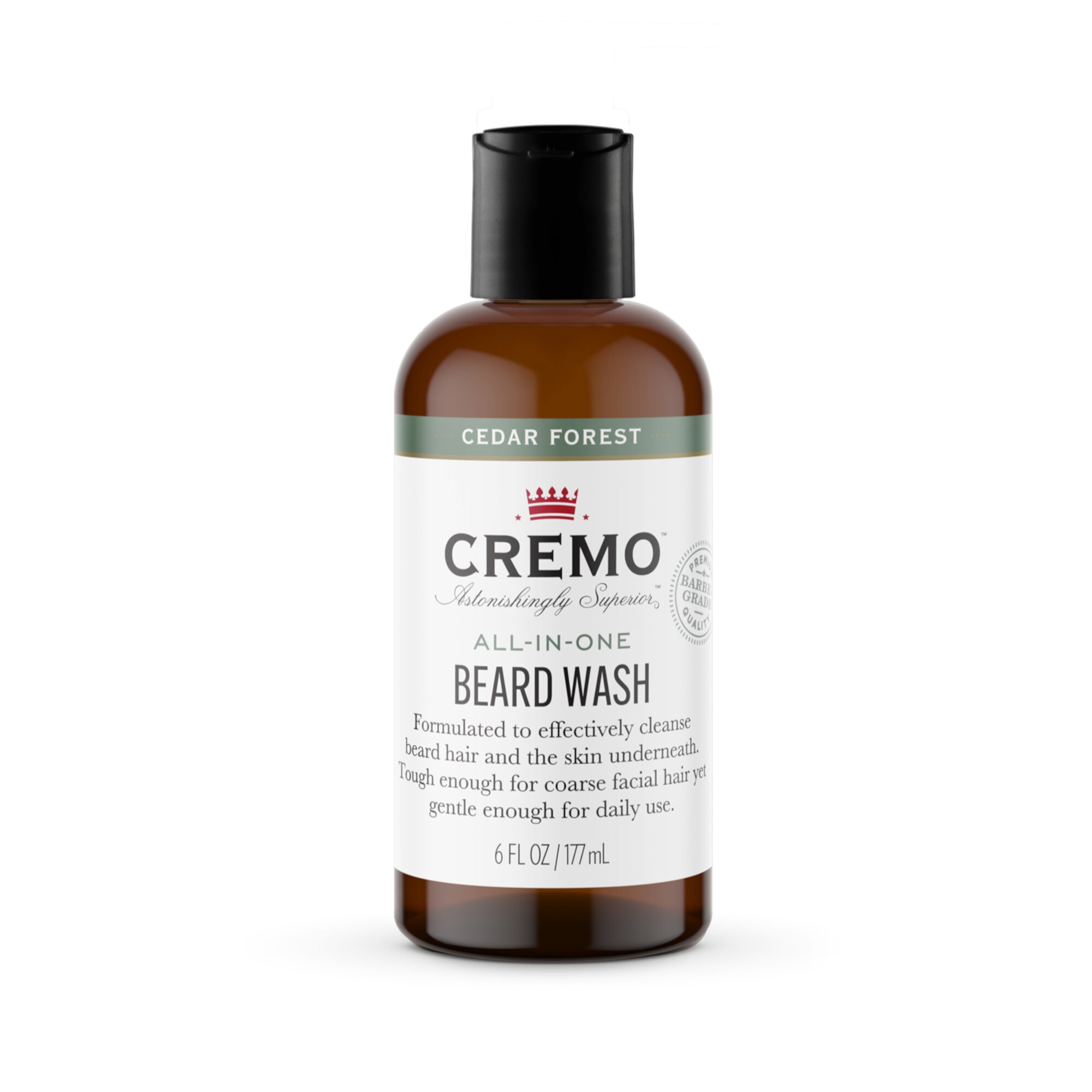 Cremo Beard and Face Wash, Cedar Forest Scent, All Hair & Skin Types, 6 fl oz (Жидкие унции) Cremo