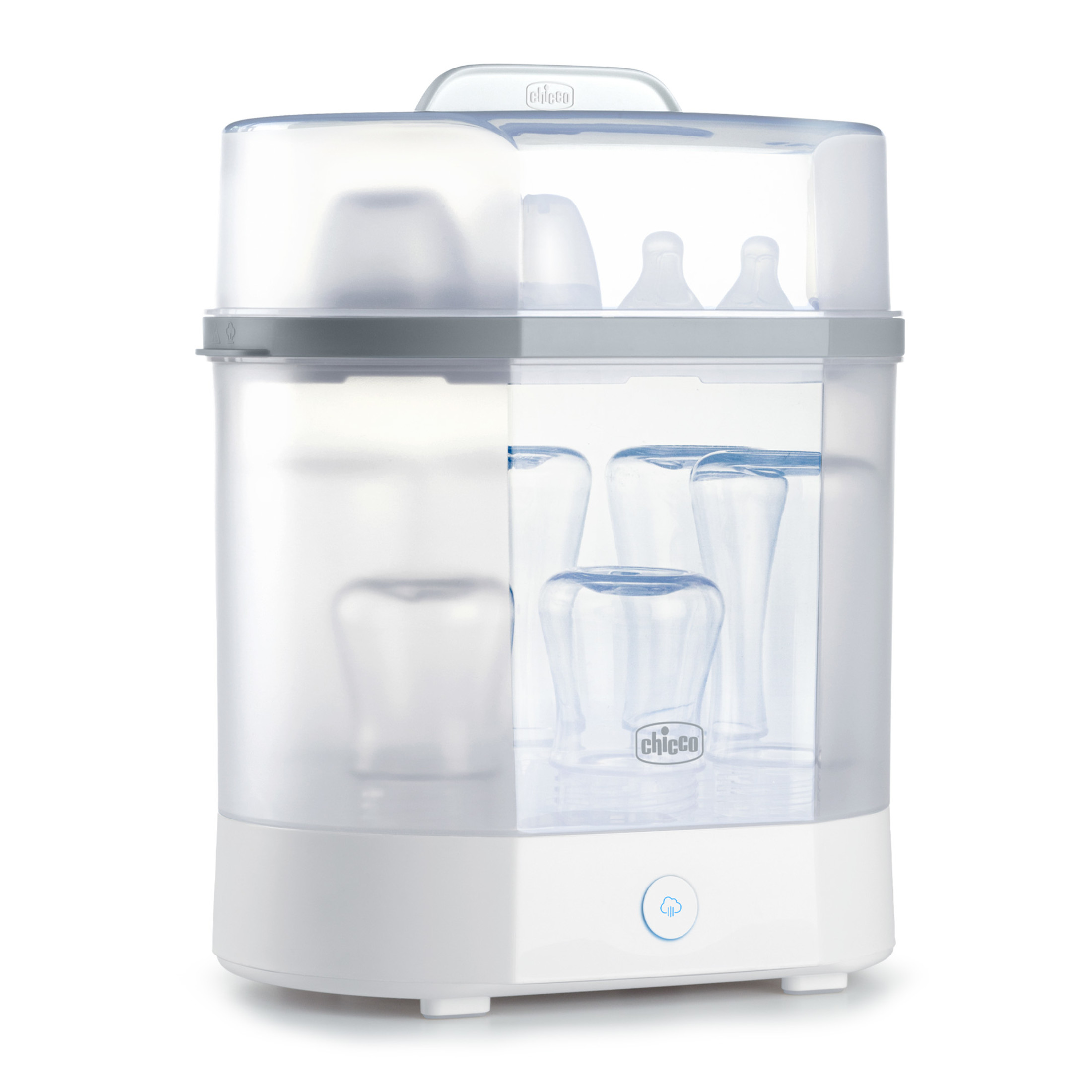 Chicco 3-in-1 Electric Steam Sterilizer for Baby Bottles, Pacifiers, Toys and More - White, New Chicco