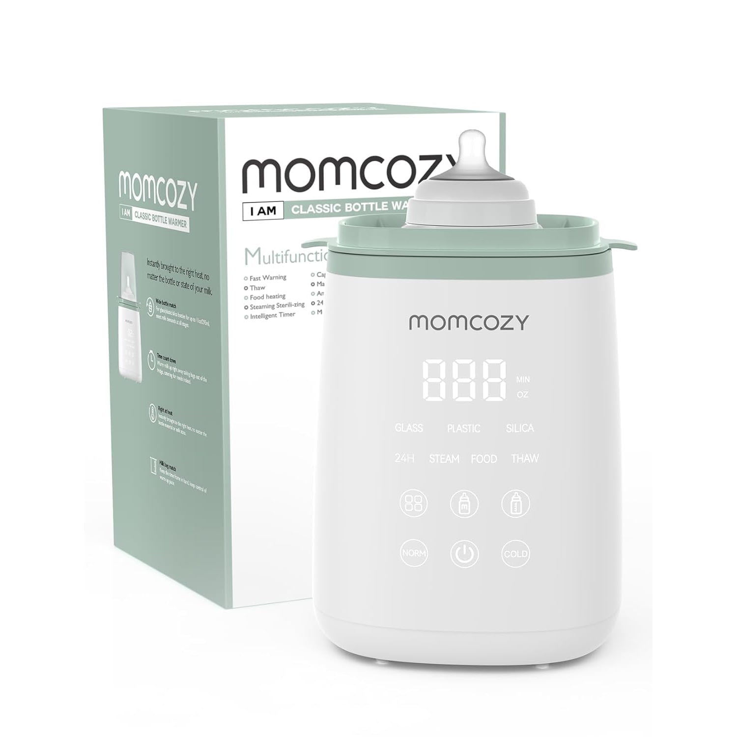 Momcozy Portable Bottle Warmer, Safety Material Baby Bottle Warmer for Travel with 5 Connectors Momcozy