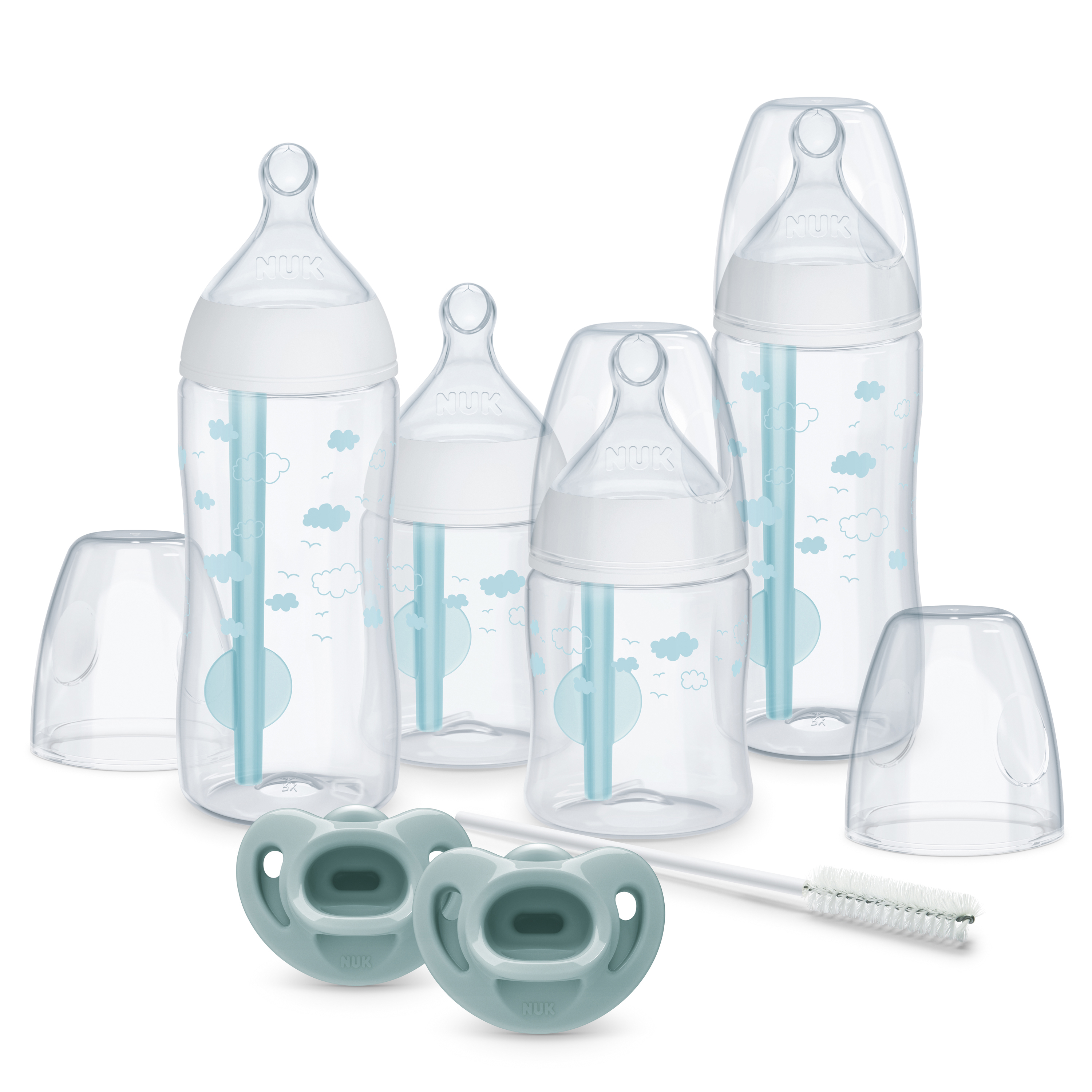 NUK Smooth Flow Pro Anti-Colic Baby Bottle & Pacifier Newborn 7 Piece Gift Set NUK