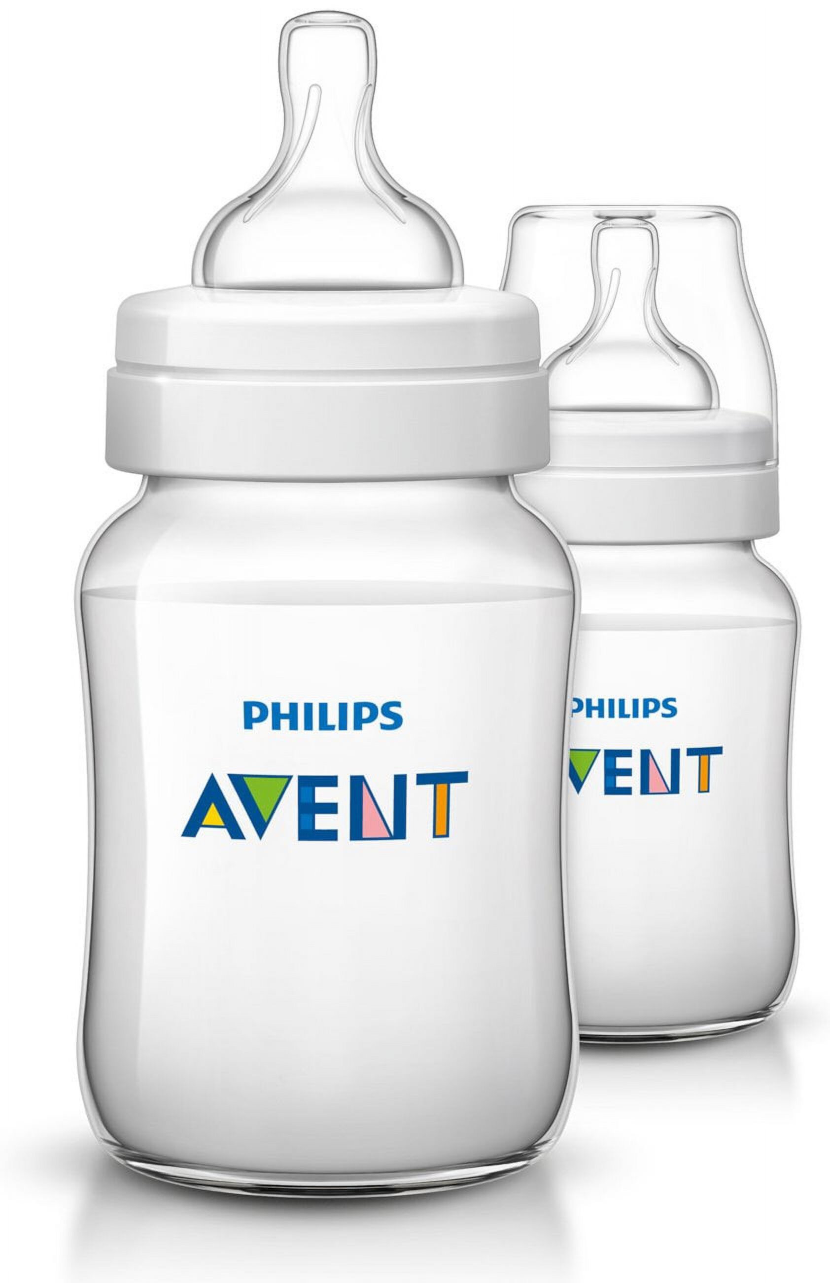 Philips Avent Anti-Colic Baby Bottles Clear, 9oz, 2 Piece Philips Avent