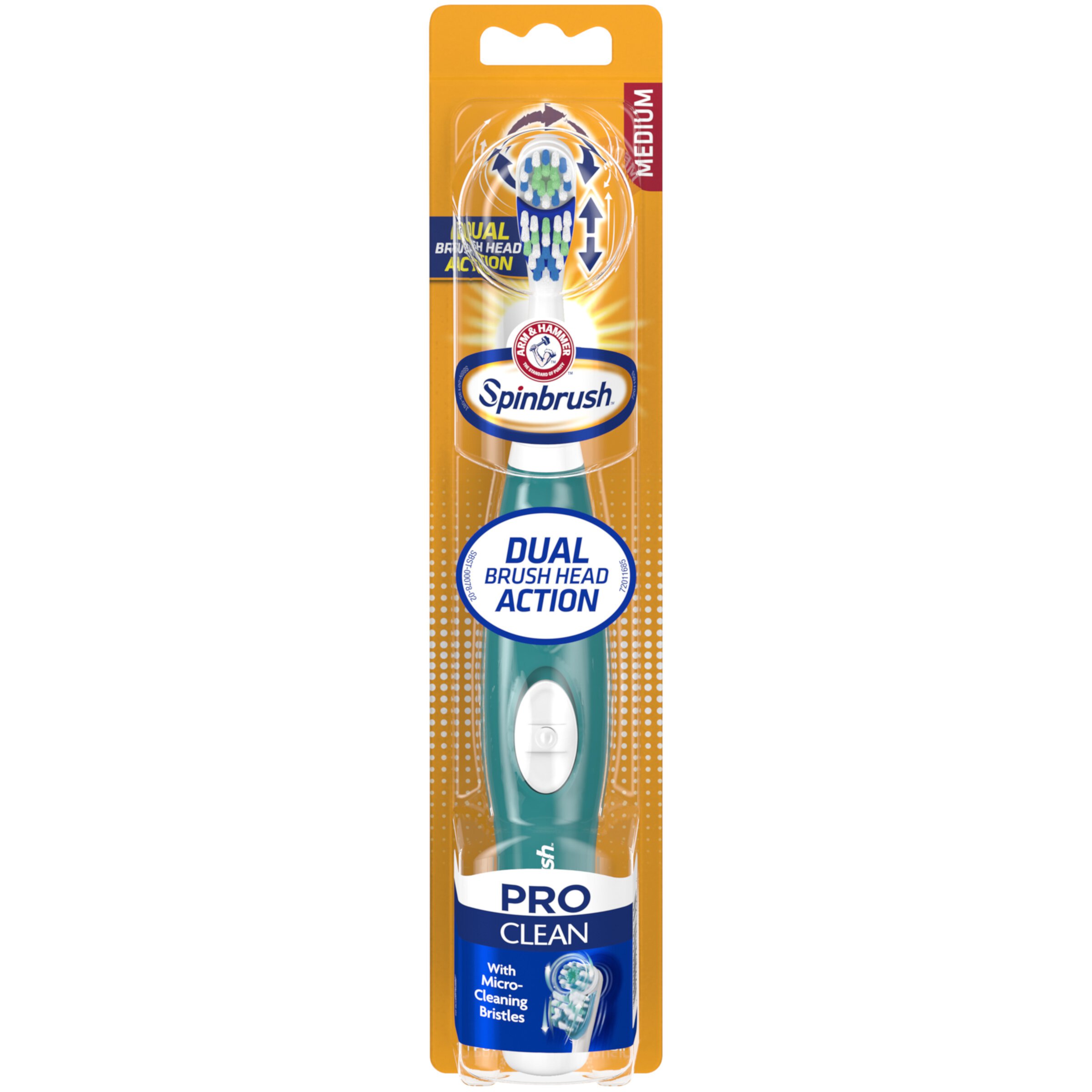 Arm & Hammer Spinbrush Pro Clean Battery Toothbrush, Medium, 1 ea Arm & Hammer