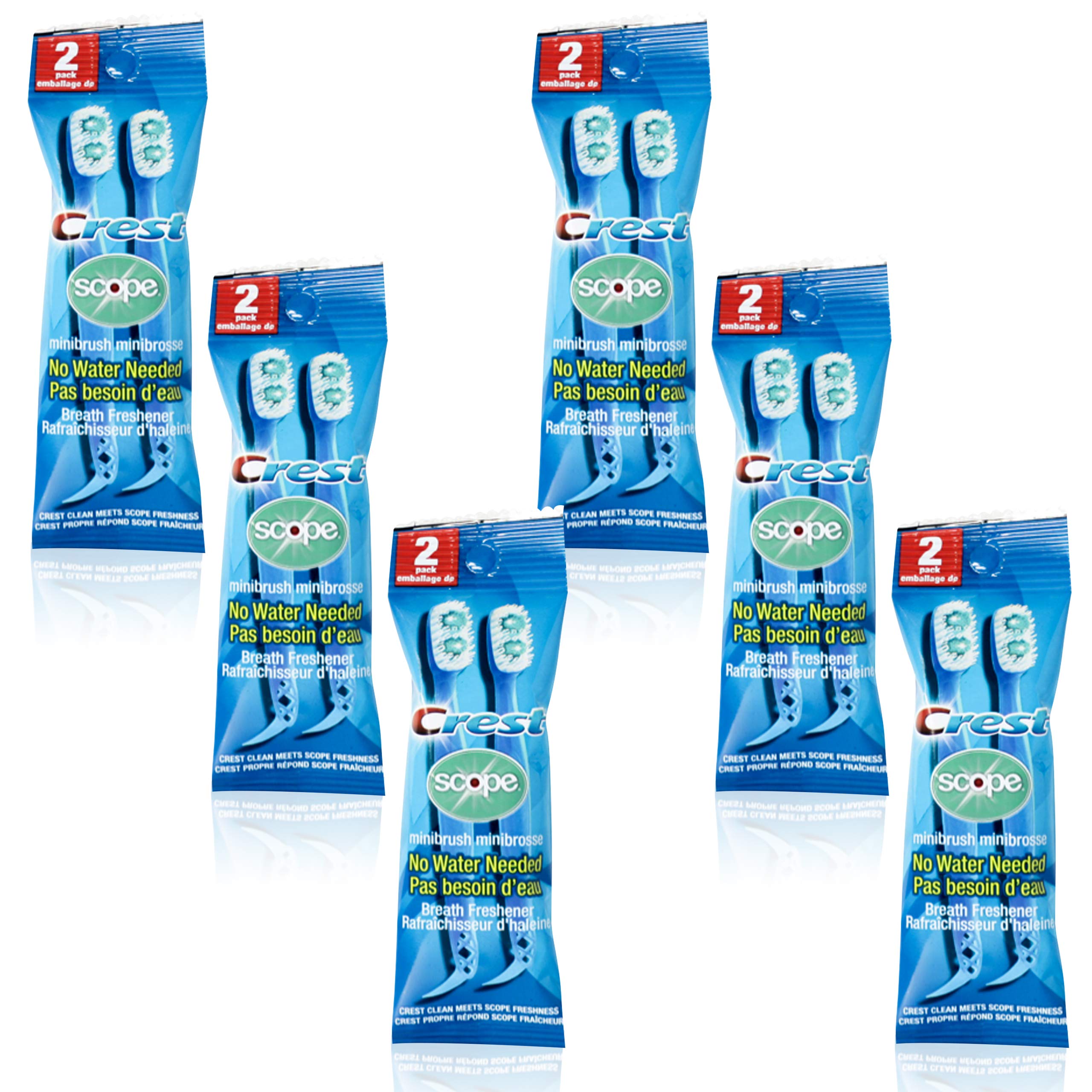 Crest Scope | Mini Brushes-Disposable Toothbrushes With Toothpaste And Pick For Work Or Travel (12Count, 6 Pack (12 Brushes)) Visit the Crest Store