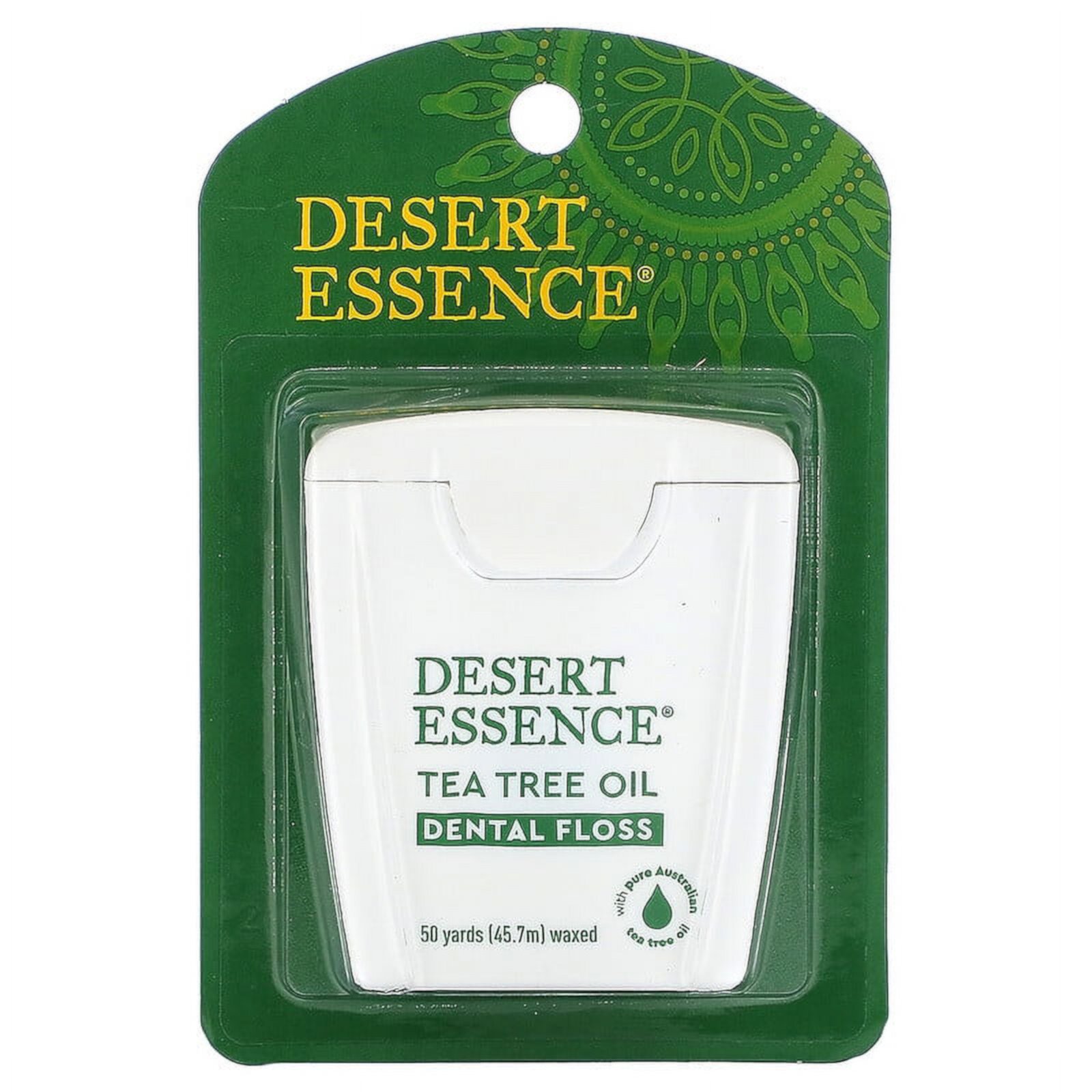 Desert Essence, Tea Tree Oil Dental Floss, Waxed, 50 Yds Pack of 3 Desert Essence