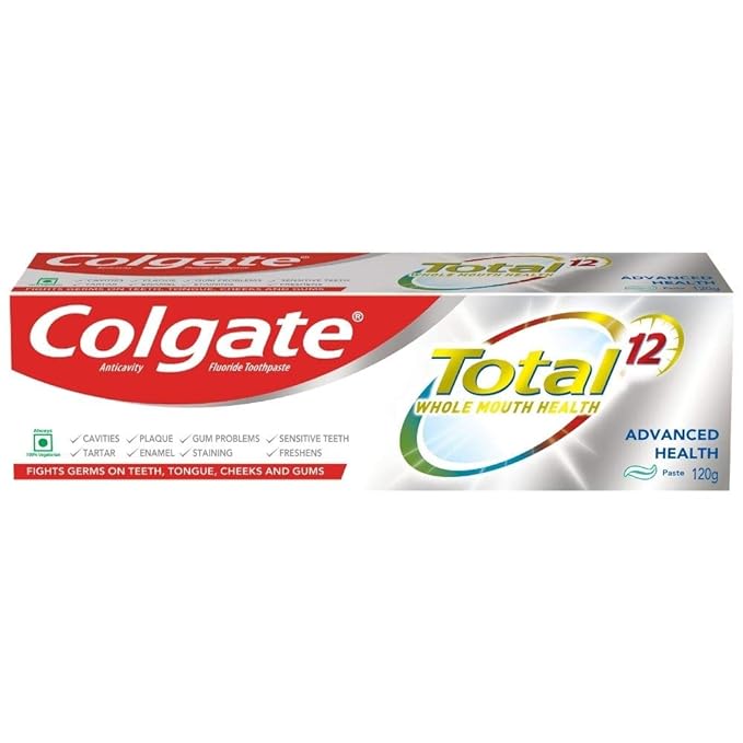 Colgate Total Whole Mouth Health, Antibacterial Toothpaste, 120gm (Advanced Health) Visit the Colgate Store