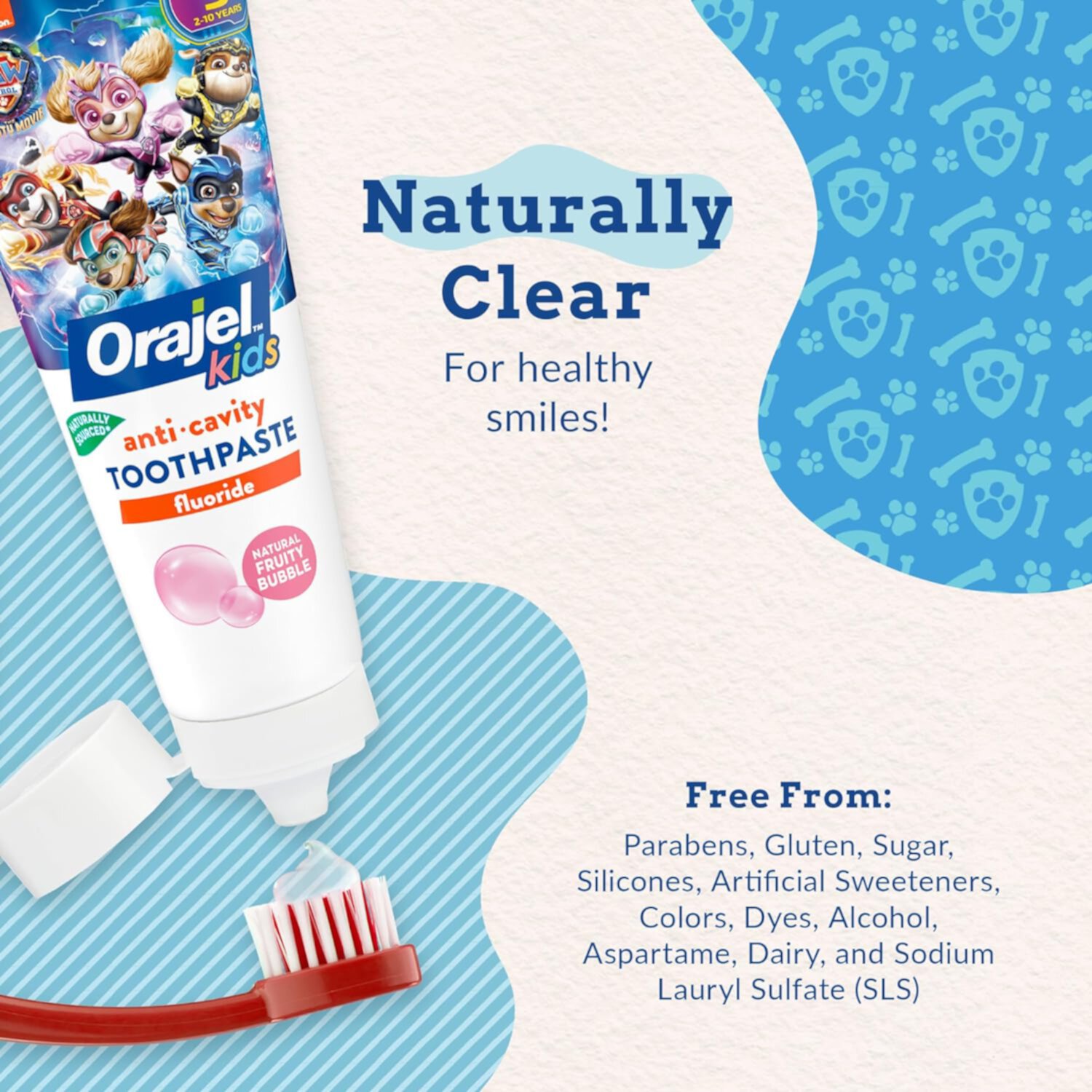 Orajel Paw Patrol Anticavity Fluoride Toothpaste, Bubble Berry - 4.2 oz (WM) pack of 2 Orajel