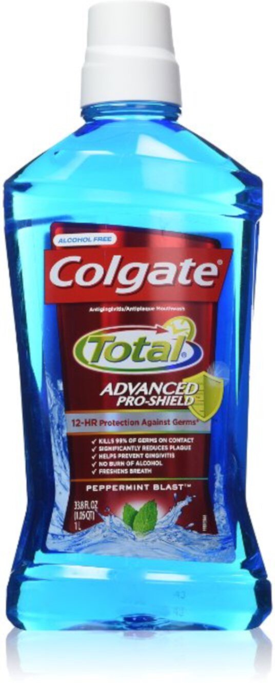 Colgate Avanzado Pro-escudo Enjuague Bucal, Explosión de Menta 33.8 oz (Paquete de 2) Visit the Colgate Store