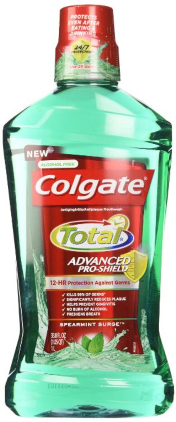 Colgate Total Advanced Pro-Shield Mouthwash, Spearmint Surge 33.8 oz (Pack of 3) Visit the Colgate Store