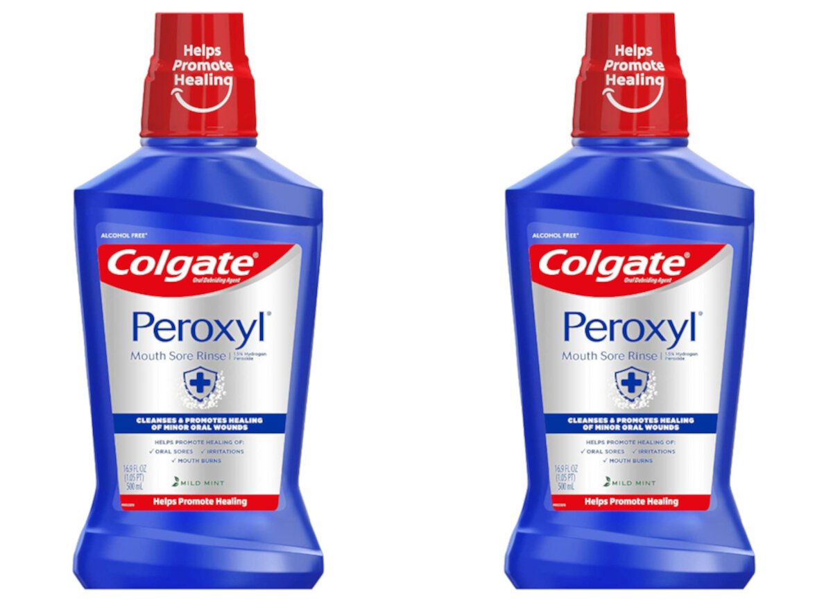 Colgate Peroxyl Mouth Sore Rinse, Mild Mint, 16.9 oz (Pack of 2) Visit the Colgate Store