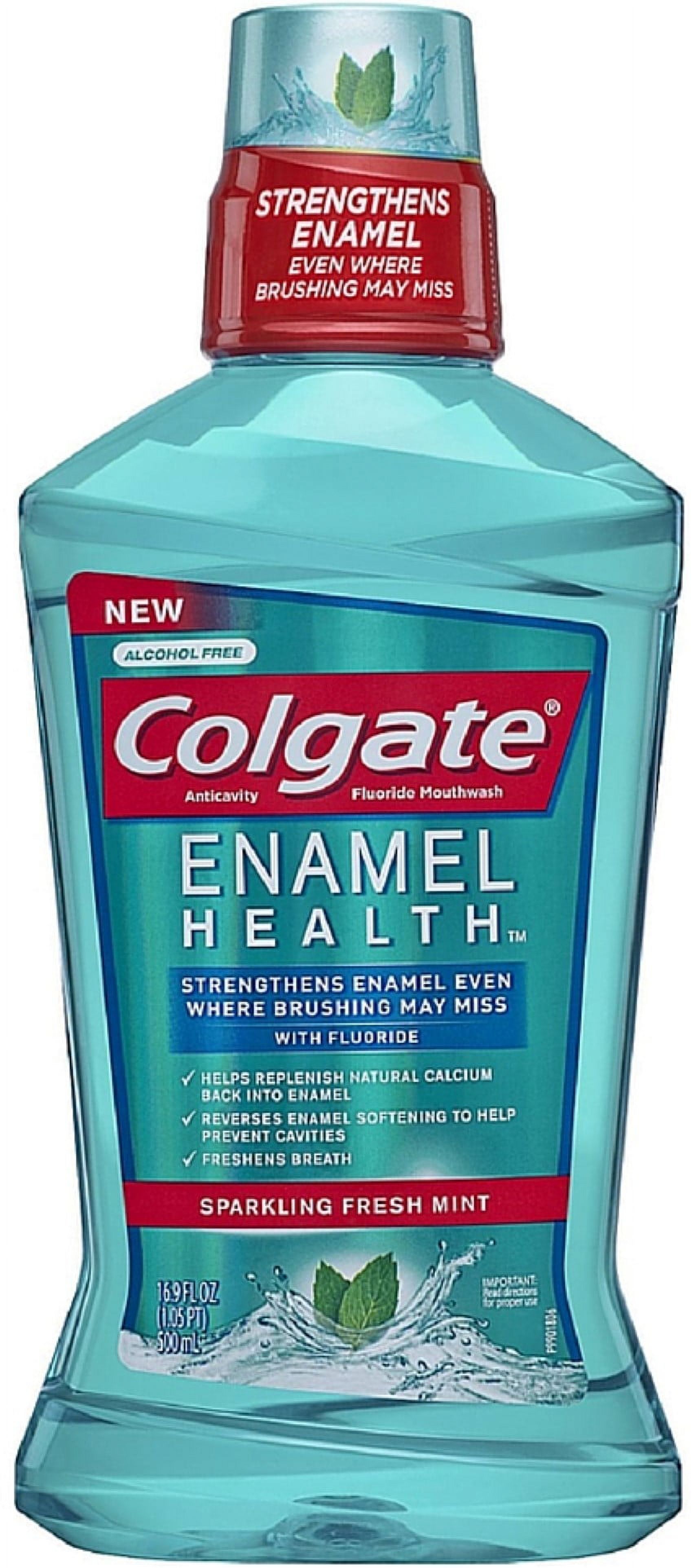 Colgate Enamel Health Anticavity Fluoride Mouthwash, Sparkling Fresh Mint 16.90 oz (Pack of 2) Visit the Colgate Store