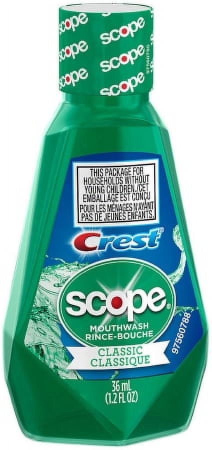 Crest Mouthwash,  Scope Classic,  1.2 oz. Original Mint Flavor Crest