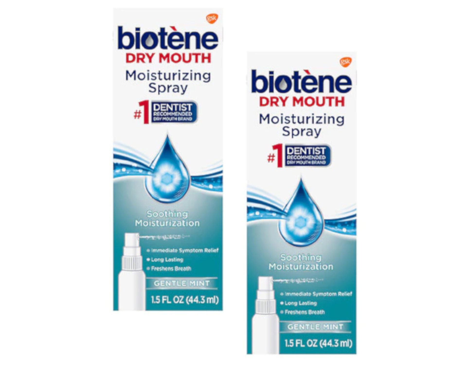 2 Pack Biotene Moisturizing Mouth Spray 1.5 Oz Each Biotene