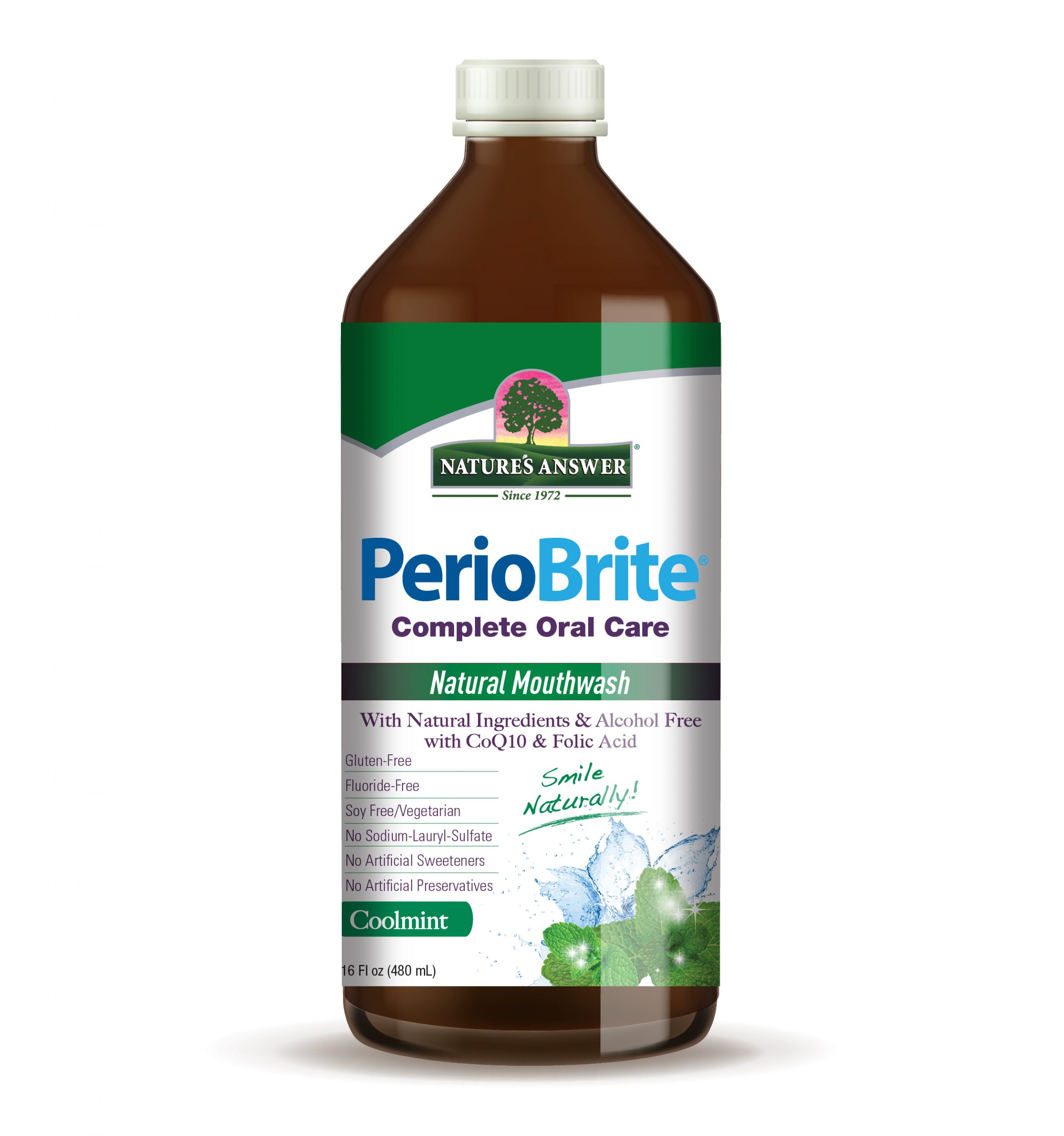 Nature's Answer PerioWash Alcohol-Free Mouthwash Cool Mint - 16 fl oz Nature's Answer