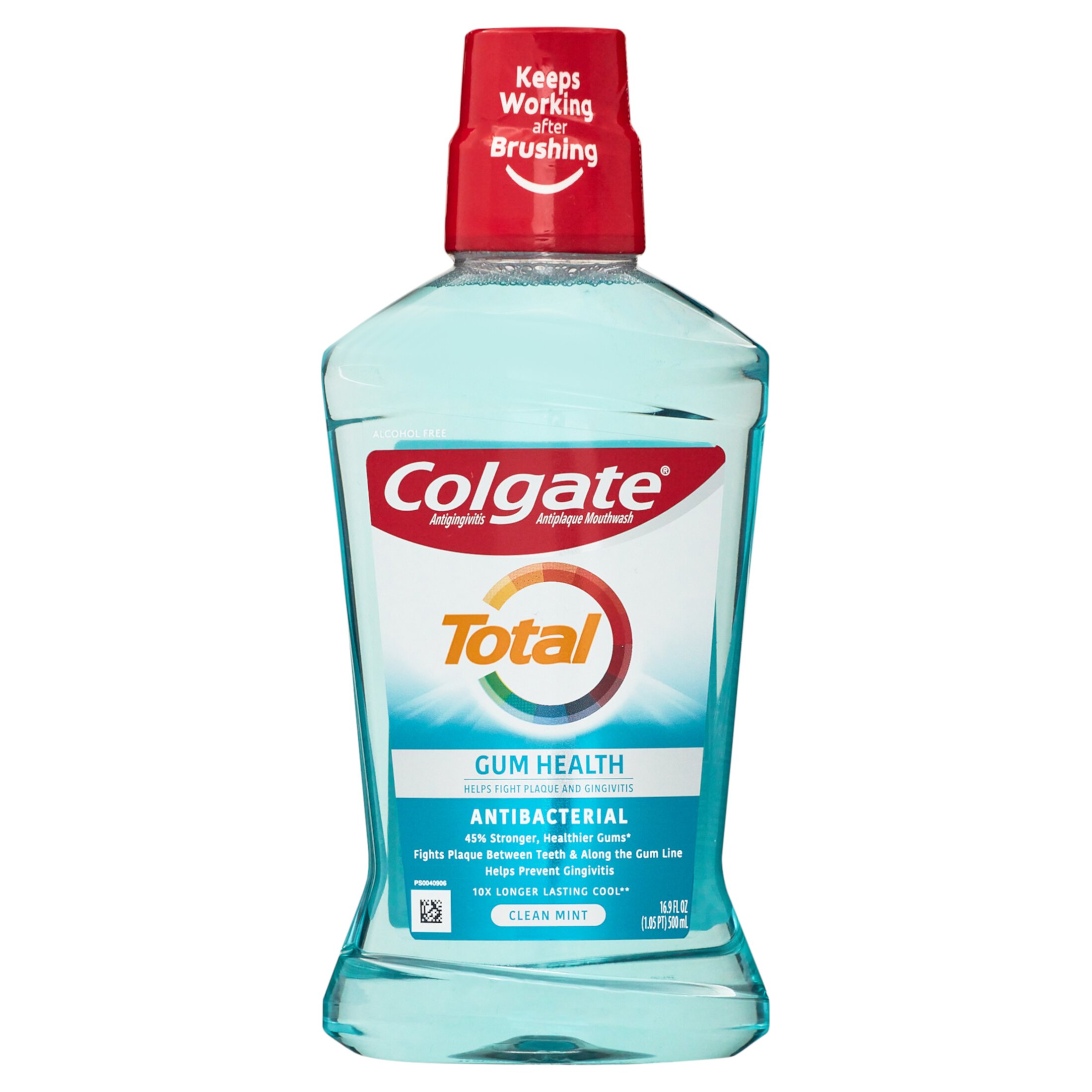 Colgate Total Gum Health Alcohol Free Mouthwash, Clean Mint - 500mL, 16.9 Fluid Ounce Visit the Colgate Store