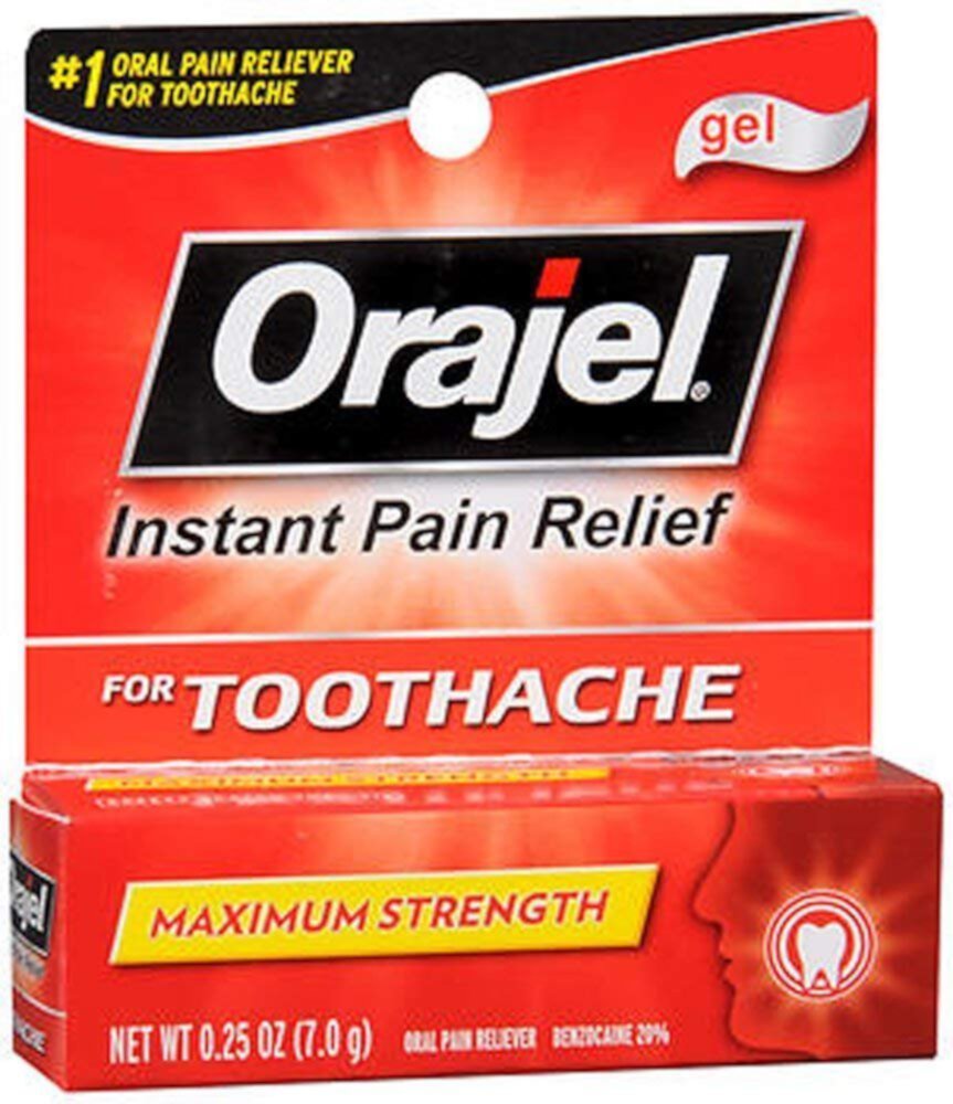 Orajel Maximum Strength Toothache Instant Pain Relief Gel, 0.25 oz Orajel