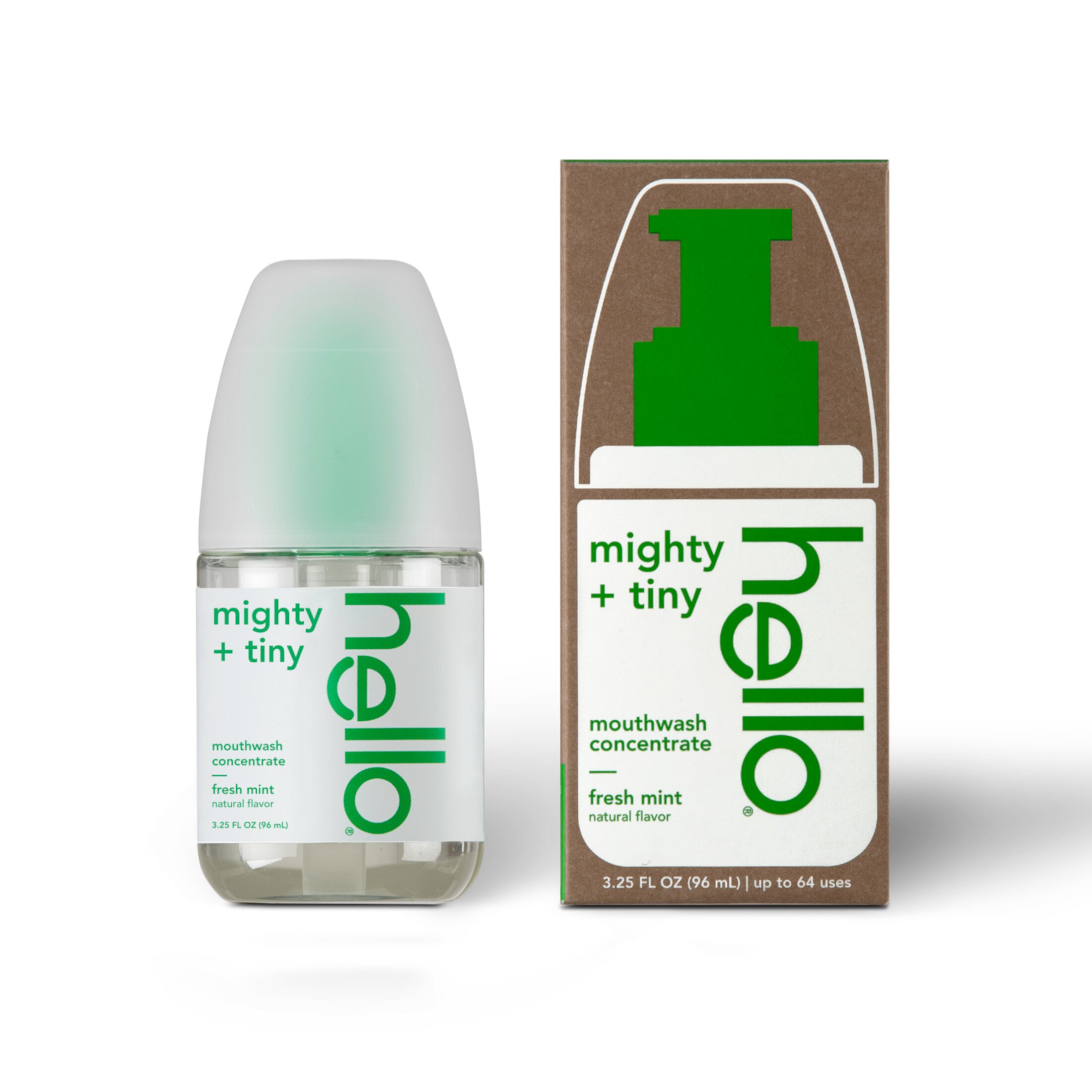 hello Naturally Fresh Mint Mouthwash Concentrate, Alcohol Free, Vegan & SLS Free Rinse Hello