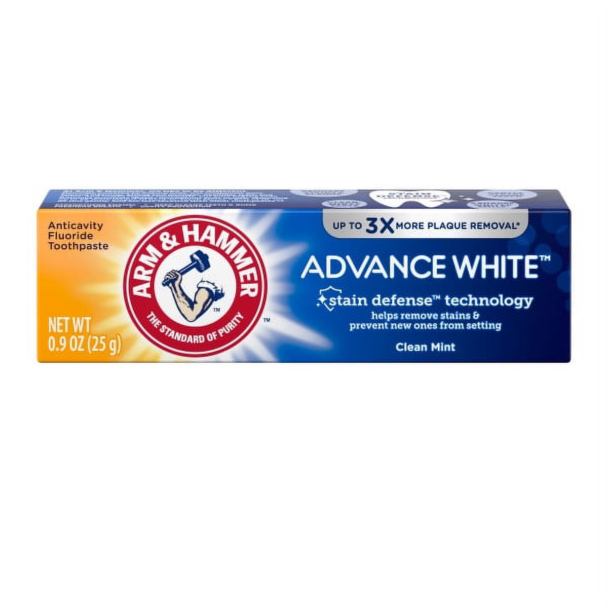 Arm & Hammer Advance White Toothpaste, Travel Size (0.9oz) - Pack of 5 Arm & Hammer