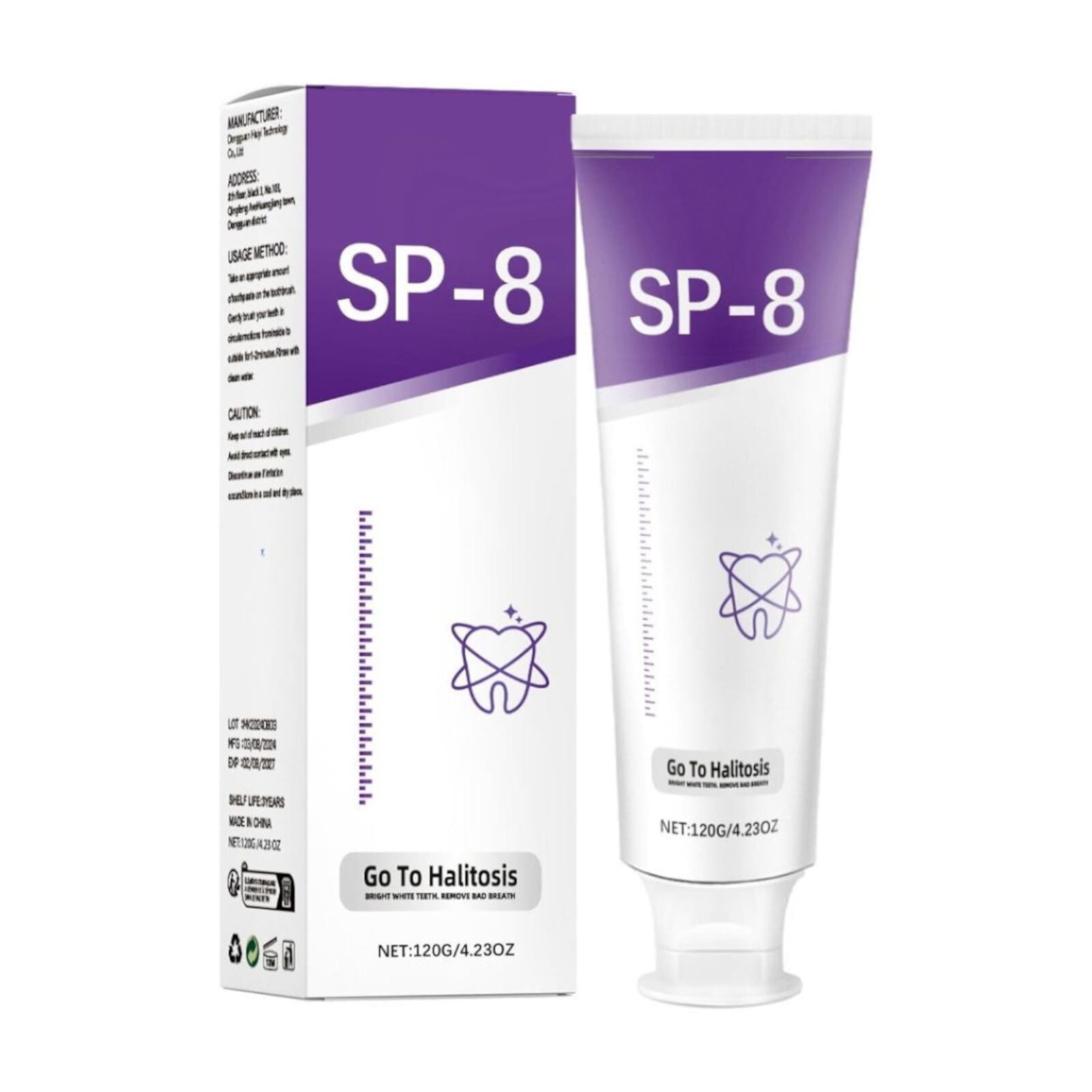 Sp-8,Probiotic Bright White Toothpaste,Deep Cleaning Care Toothpaste,Fresh Breath,120g Unbrand