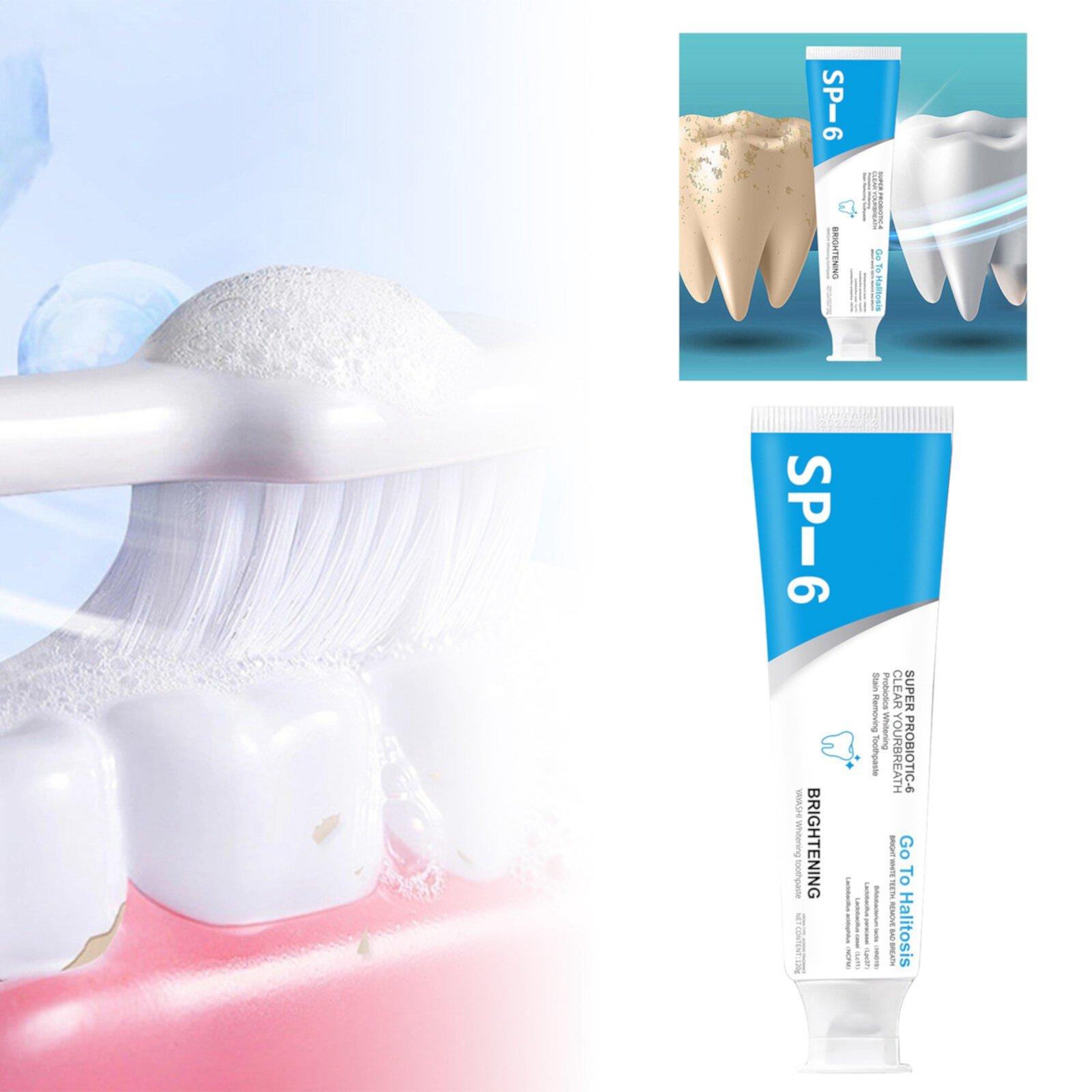 Sp-6 Toothpaste, Deep Cleaning Care Toothpaste, Fresh Breath 120g Unbrand