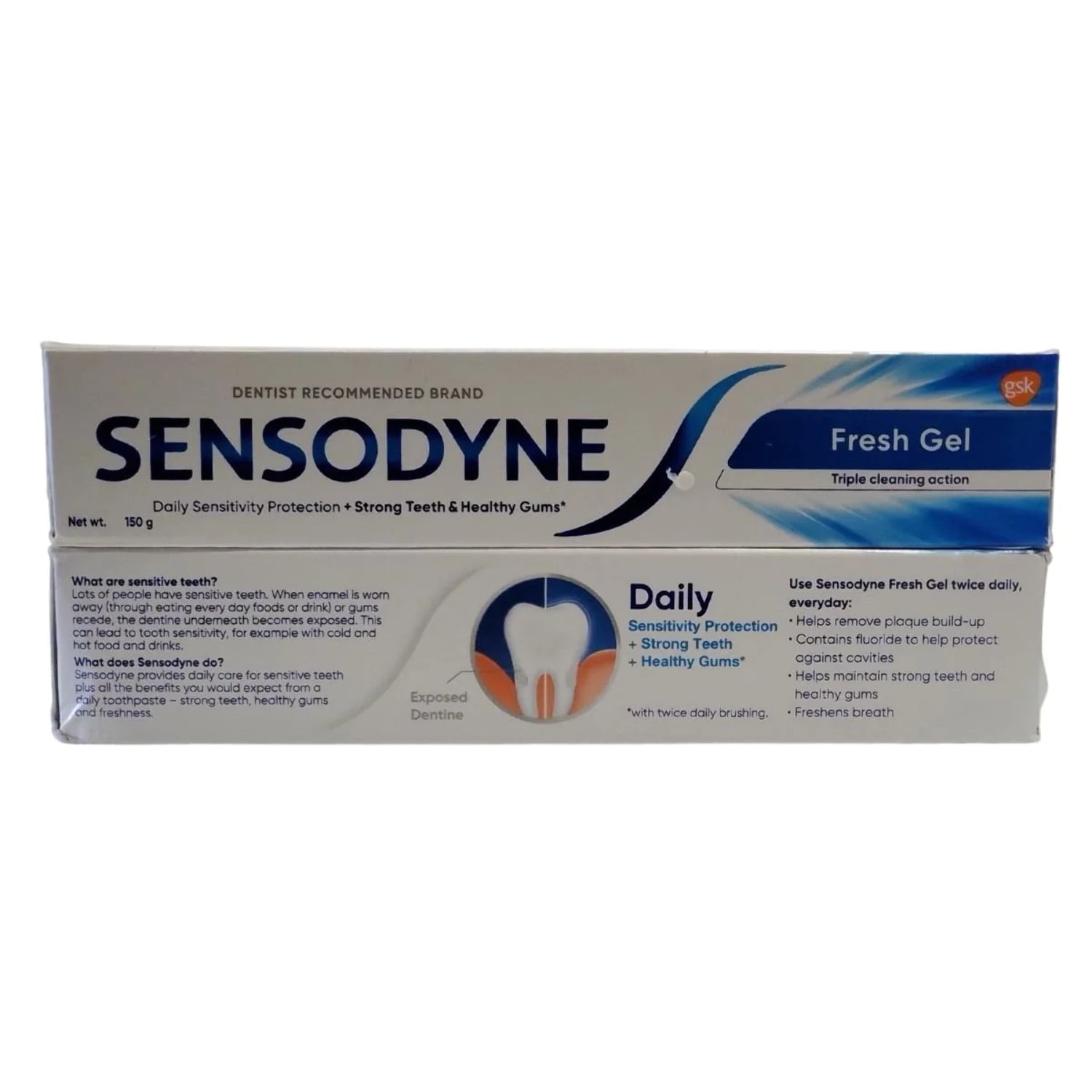 Sensodyne Fresh Gel Toothpaste For Sensitive Teeth 150g Unknown