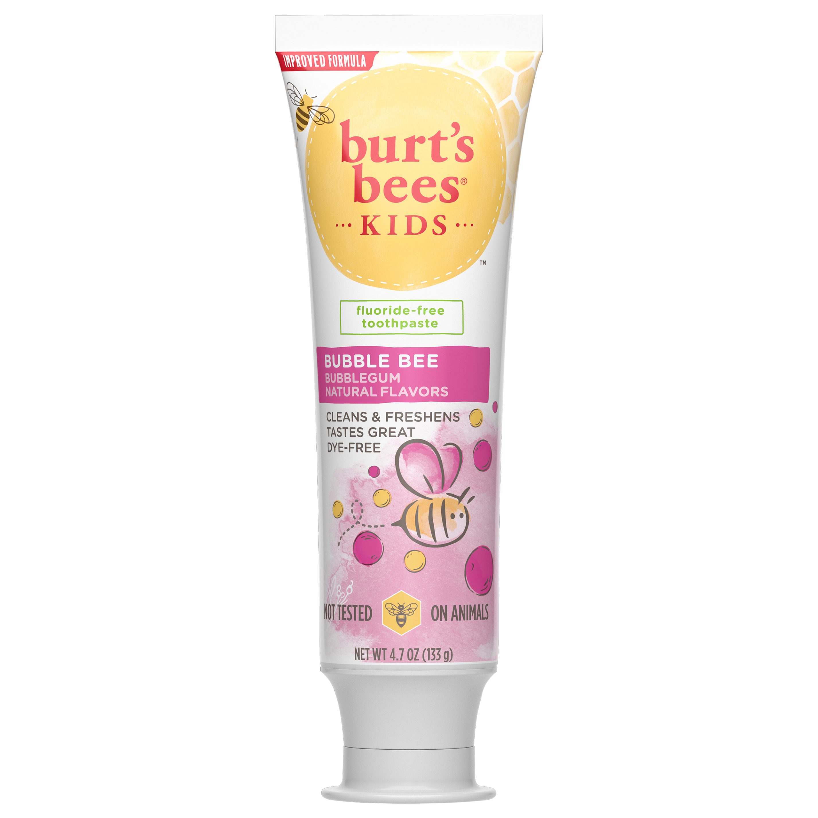 Burt's Bees Kids Fluoride-Free Toothpaste, Bubblegum Flavor, 4.7 OZ Pack Of 2 BURT'S BEES