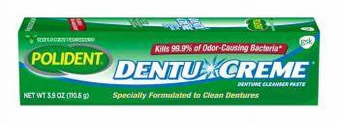 Polident Dentu Creme Denture Cleansing Toothpaste - 3.9 Oz, 2 Pack Polident