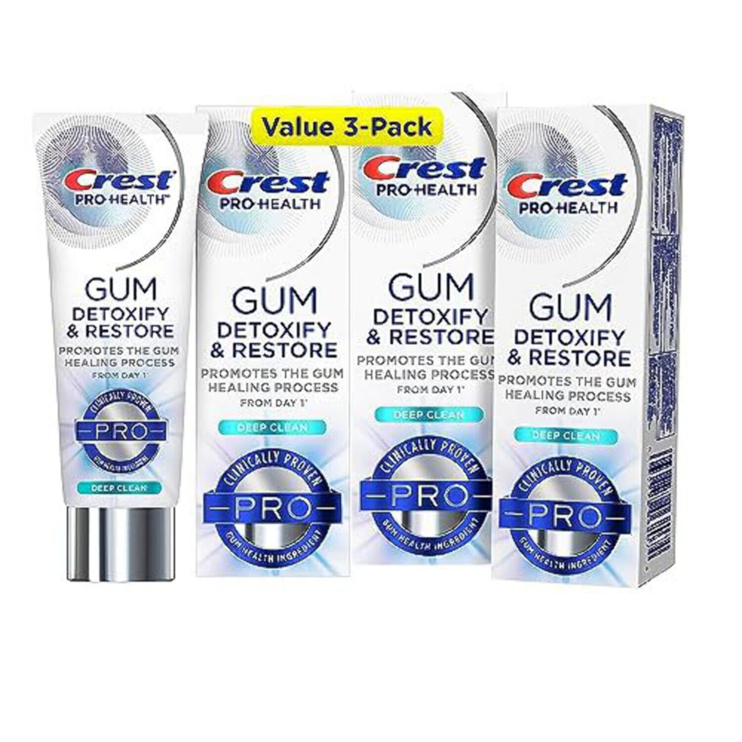 Crest Pro-Health Gum Detoxify and Restore Toothpaste, Deep Clean, 3.5 oz, Pack of 3 Unknown