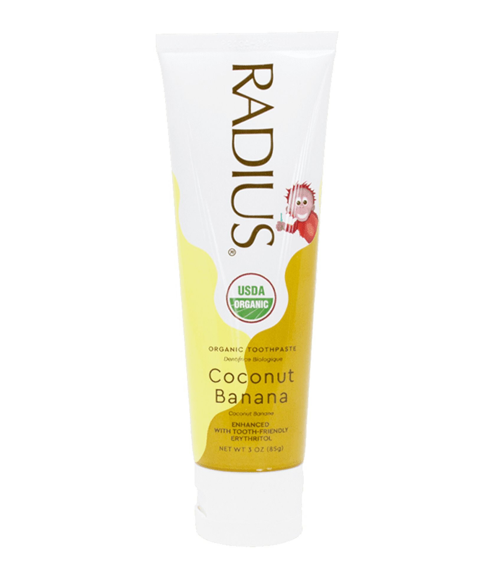 RADIUS USDA Kids Organic Toothpaste, Coconut Banana, 3 Oz (Pack of 1) Visit the RADIUS Store